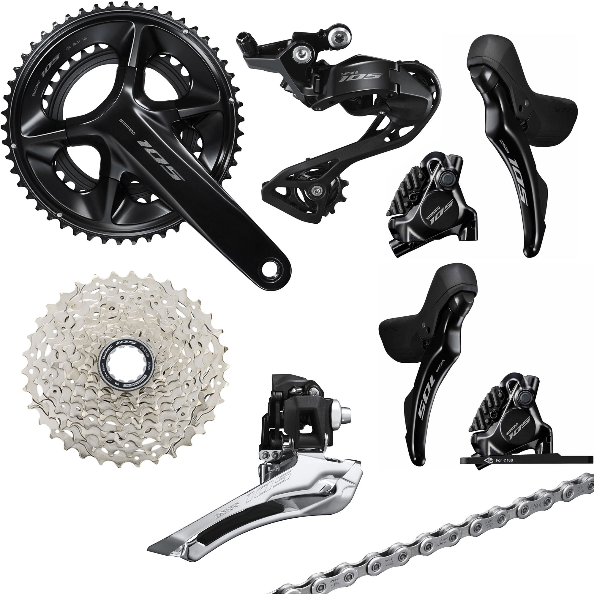 105 R7100 12-Speed Mechanical Disc Bike Groupset