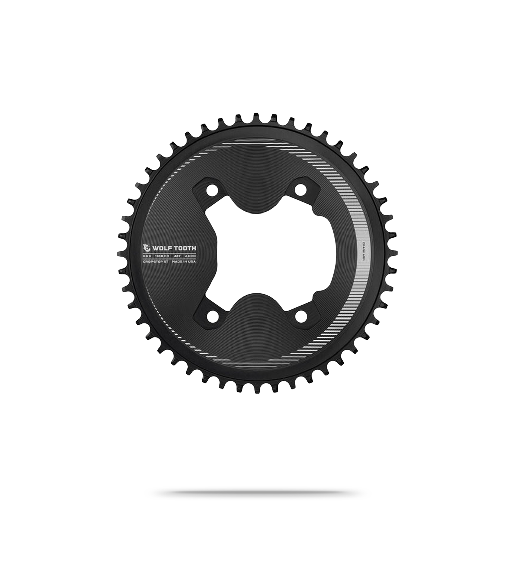 110 BCD Asymmetric Aero Chainring
