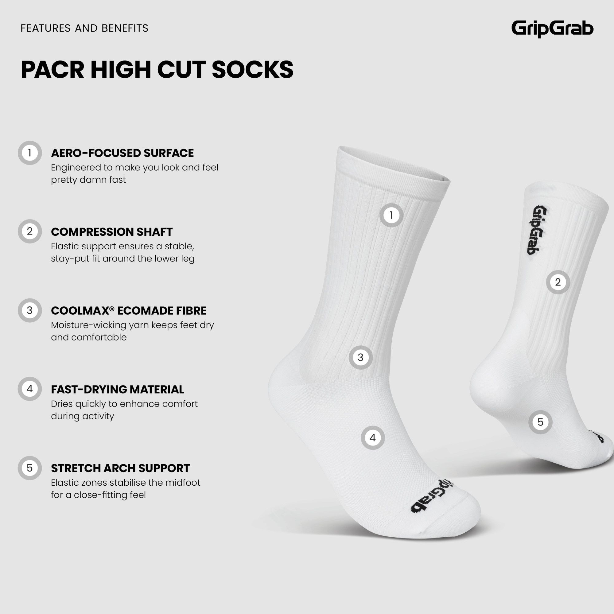 PACR High Cut Cycling Socks