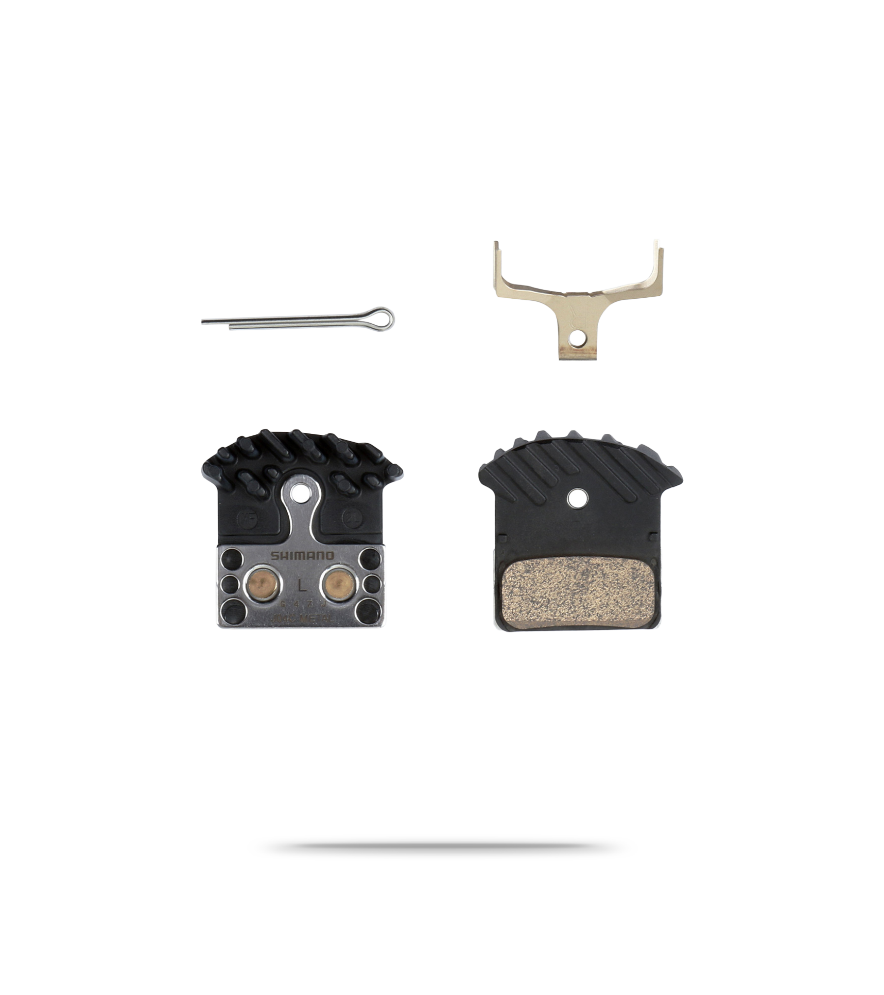 J04C Metal (Sintered) Brake Pad and Spring with Cooling Fins