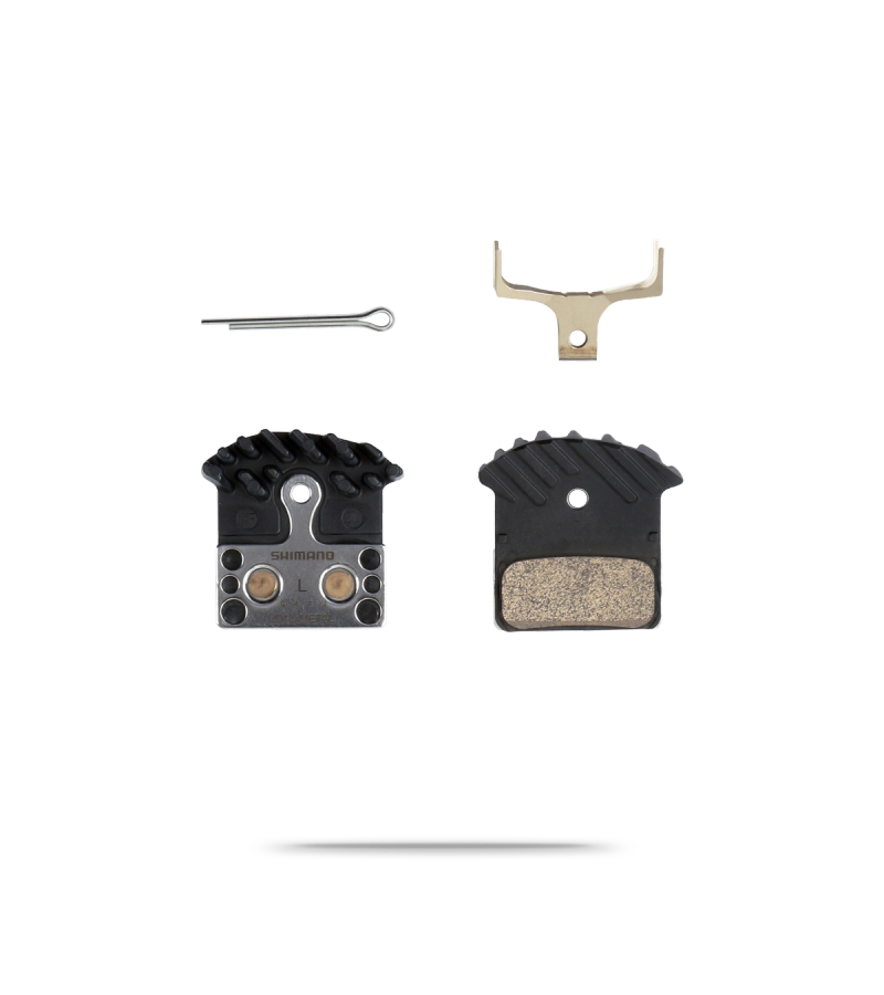 J04C Metal (Sintered) Brake Pad and Spring with Cooling Fins