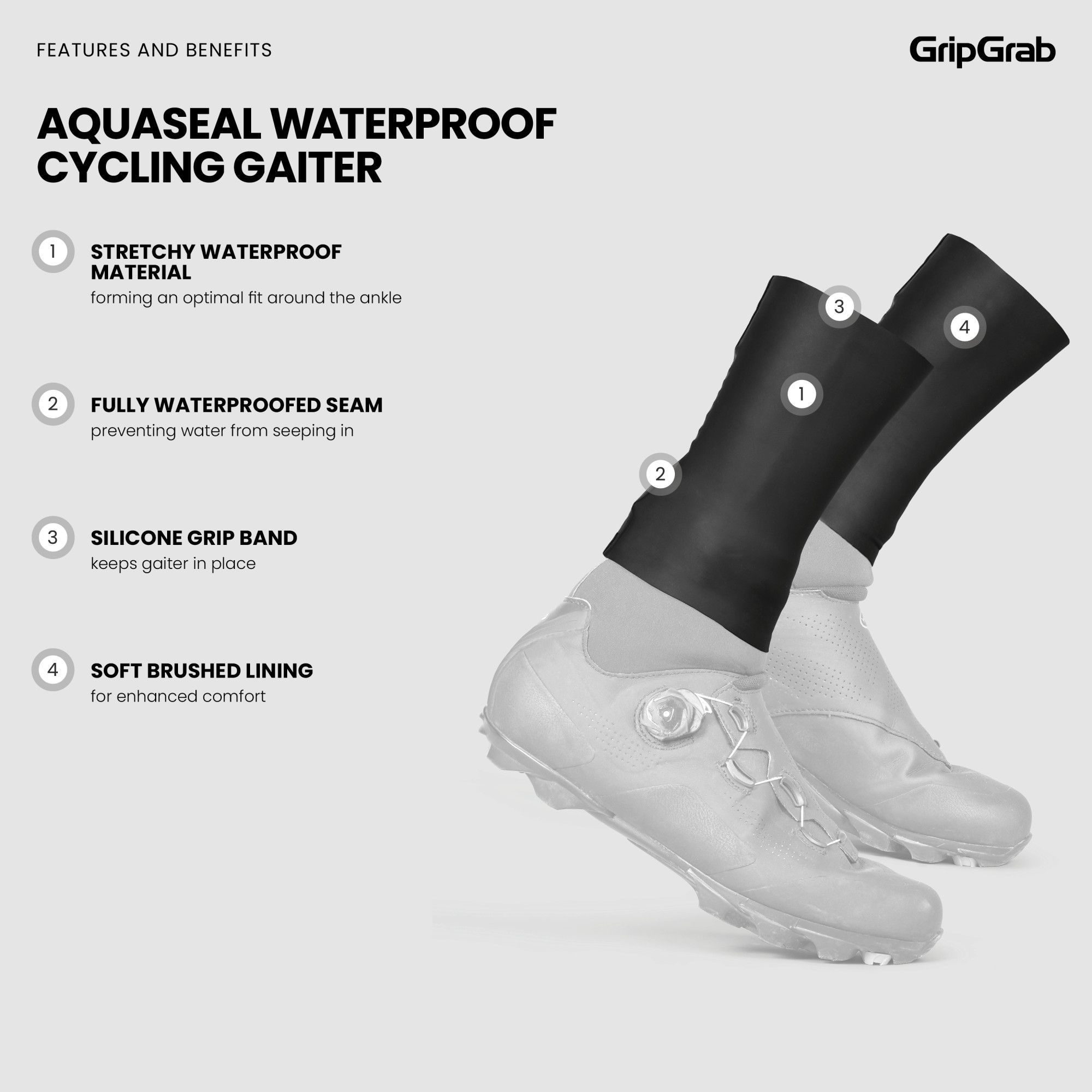 AquaSeal Waterproof Cycling Gaiters