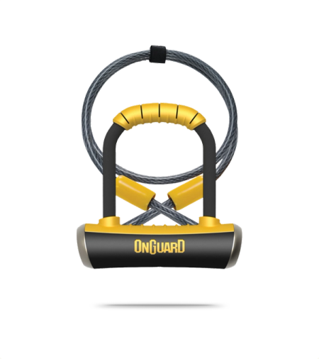 OnGuard Pitbull D-Lock Sold Secure Diamond & Cable