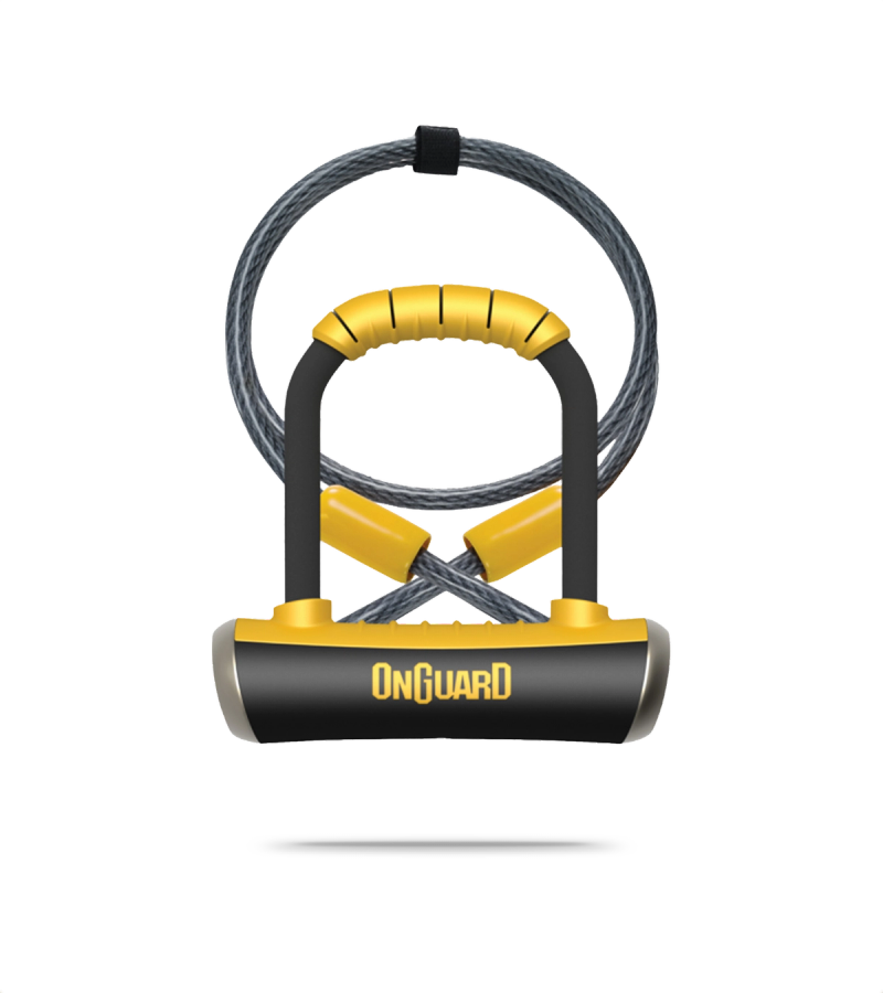 OnGuard Pitbull D-Lock Sold Secure Diamond & Cable