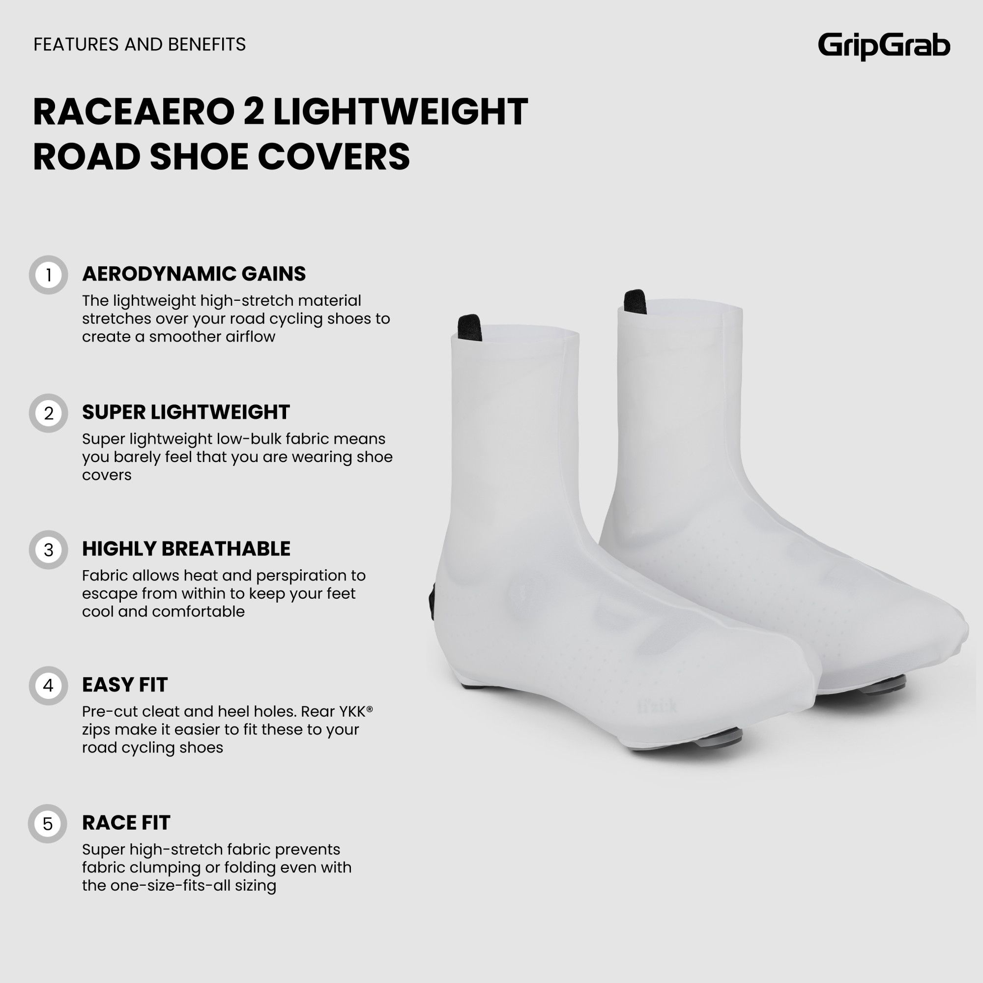 RaceAero 2 Lightweight Road Cycling Shoe Covers