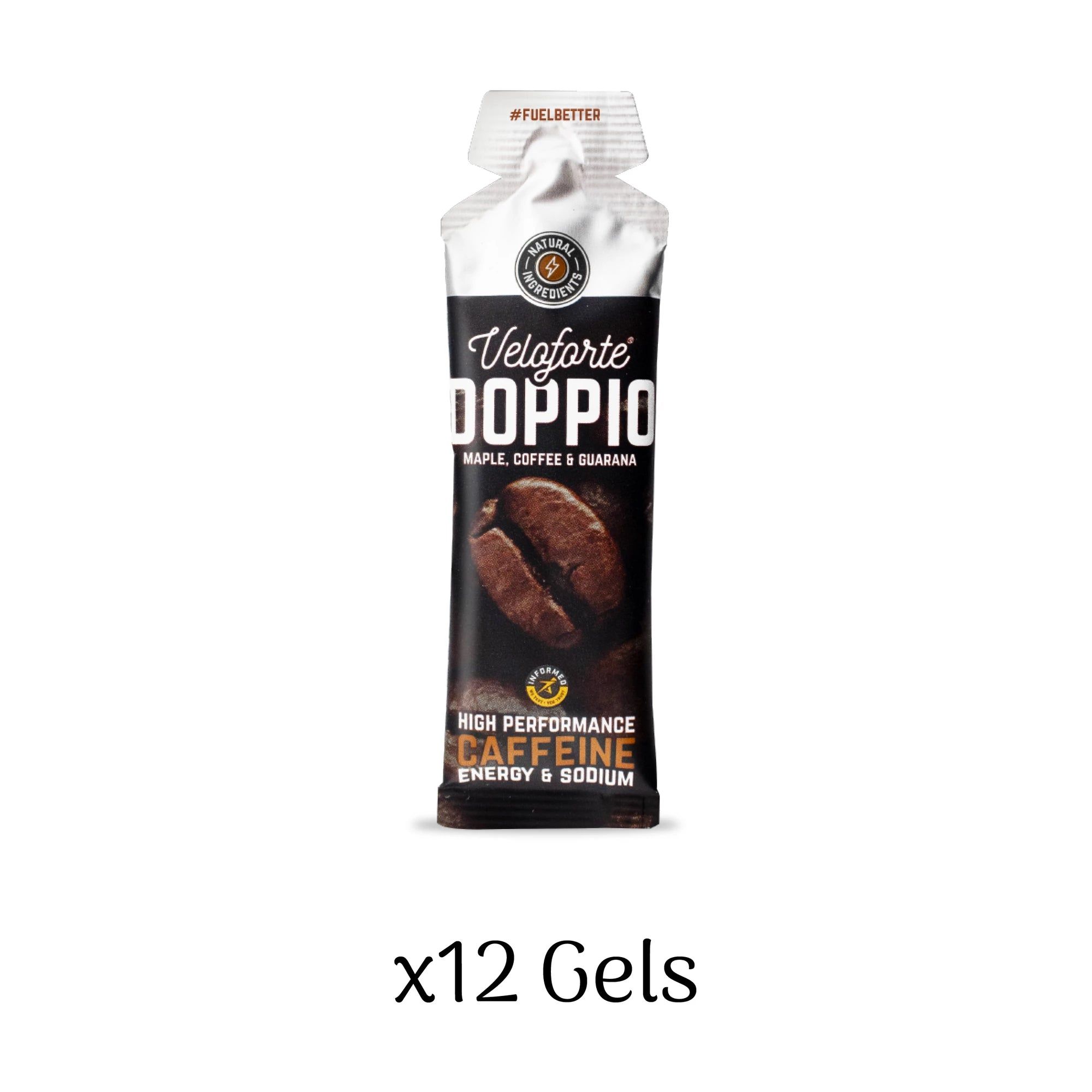 Doppio Nectar Caffeine Gel Box of 12 x 33g Gels