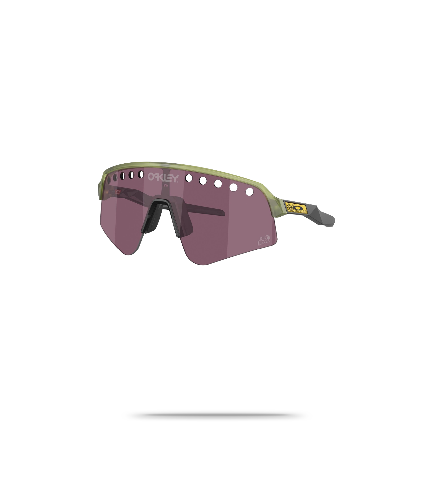 Matte Transparent Fern - Prizm Road Black Lens