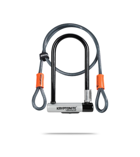 KryptoLok Standard U-Lock + 4 foot Kryptoflex Cable Sold Secure Gold