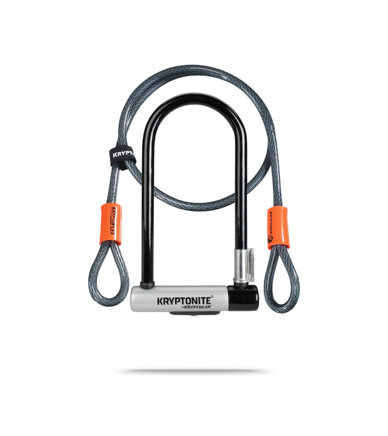 KryptoLok Standard U-Lock + 4 foot Kryptoflex Cable Sold Secure Gold