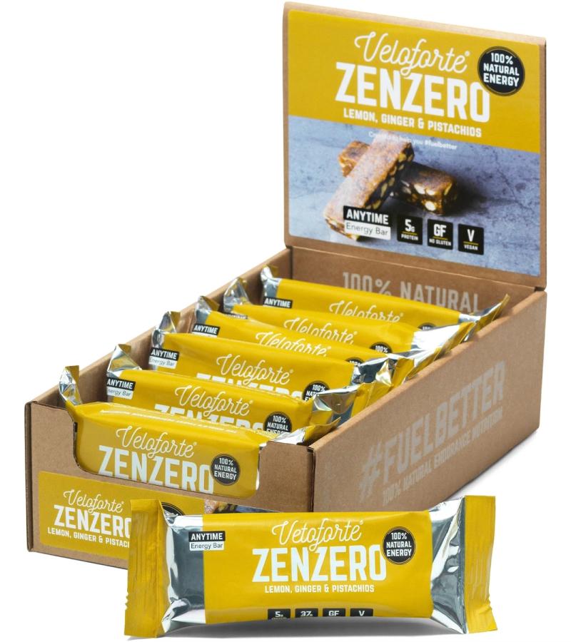 Zenzero Natural Energy Bar Box of 12 x 62g Bars
