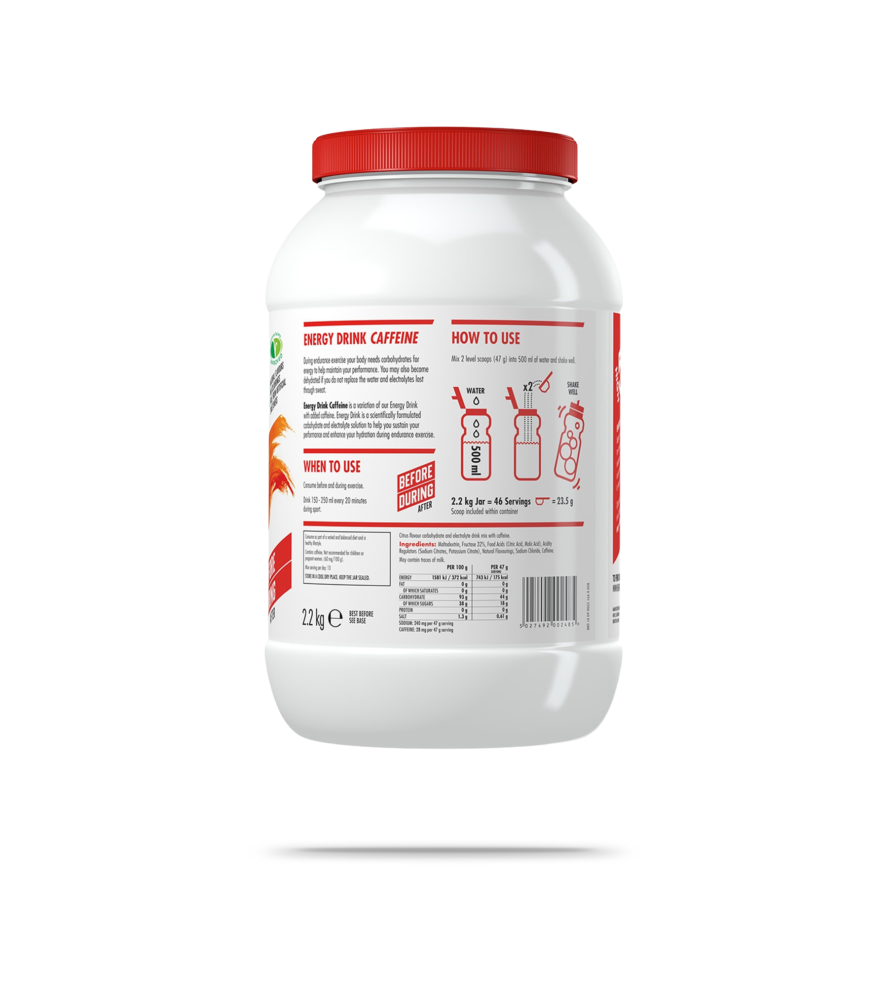 Energy Drink with Caffeine Tub 2.2kg