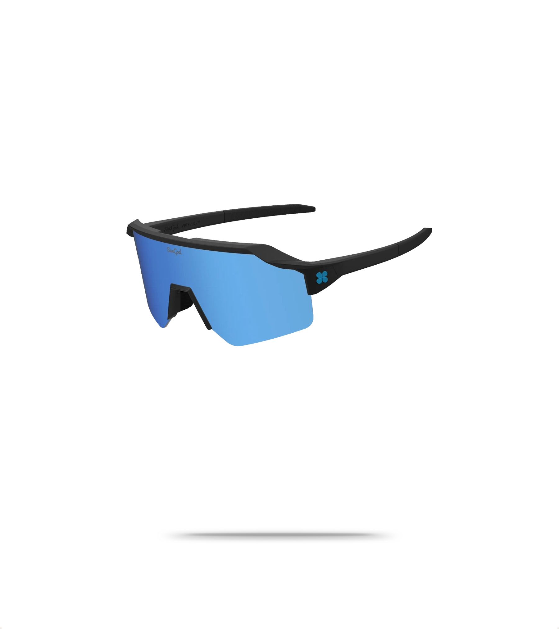 Matte Black - Silver Blue Lens