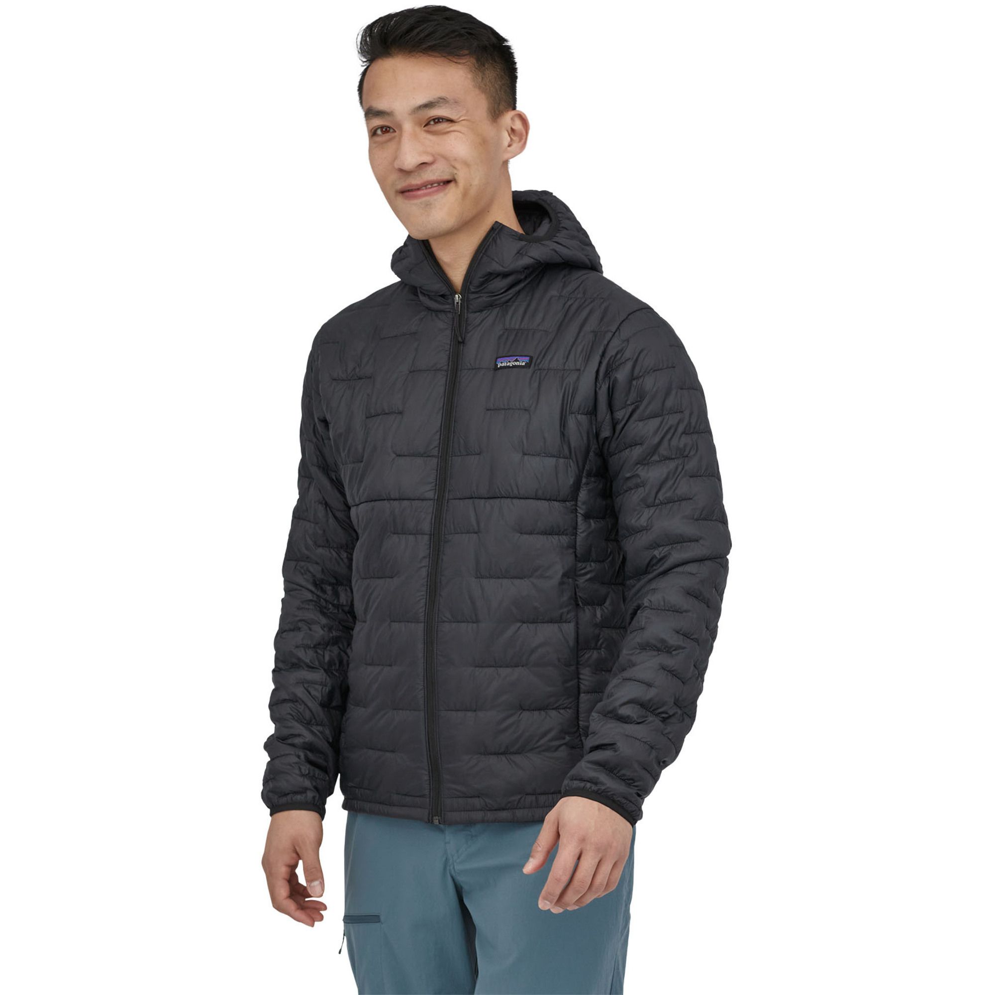 Men's Micro Puff Zip-Up Puffer Jacket With Hood