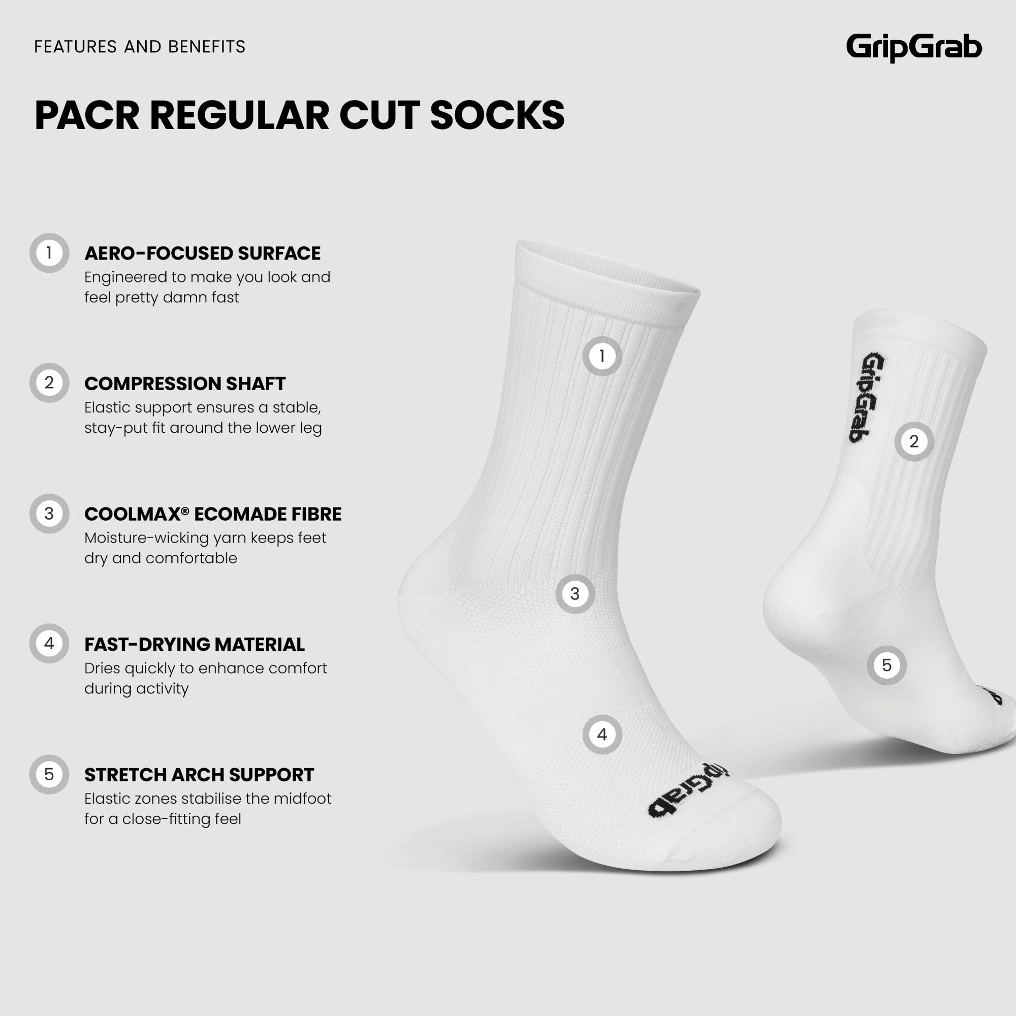 PACR Regular Cut Cycling Socks