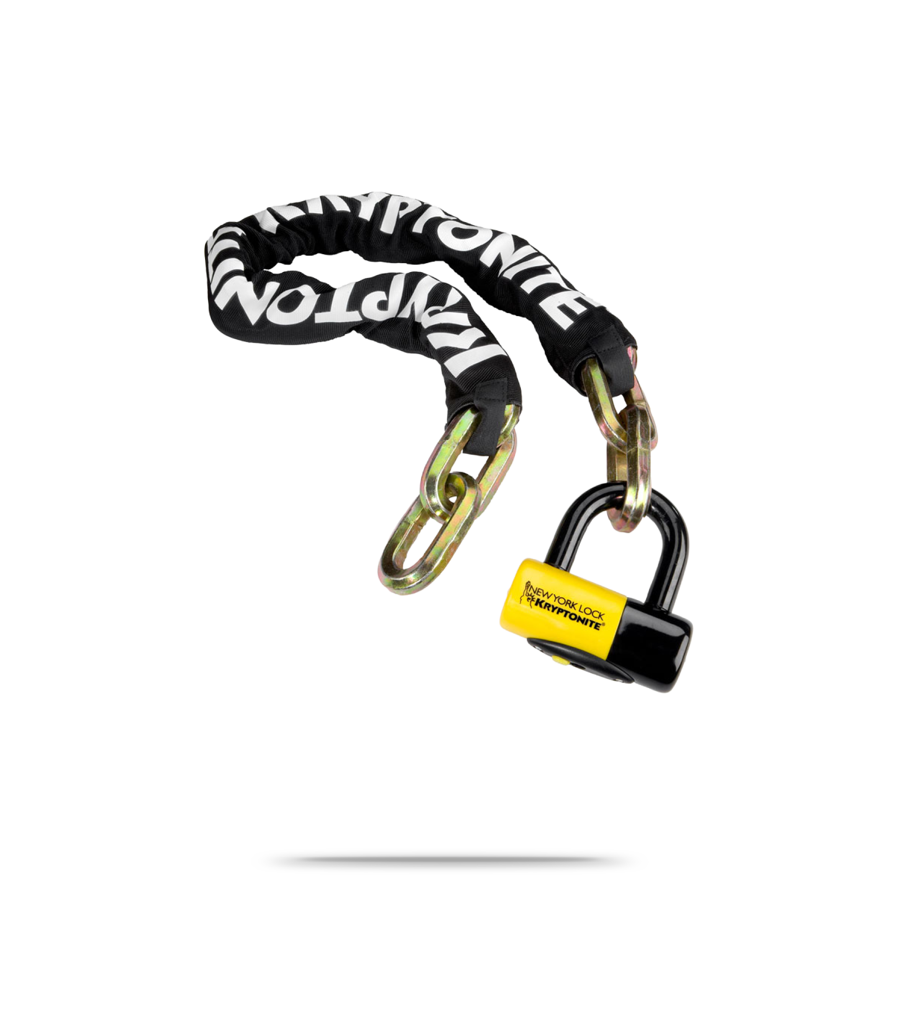 New York Fahgettaboudit Chain NY Disc U-Lock Sold Secure Gold