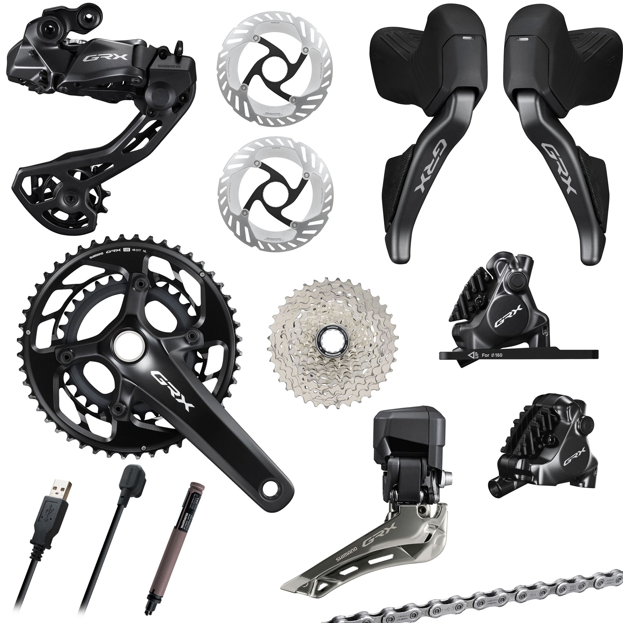 GRX 825 12-Speed Di2 Bike Groupset Bundle