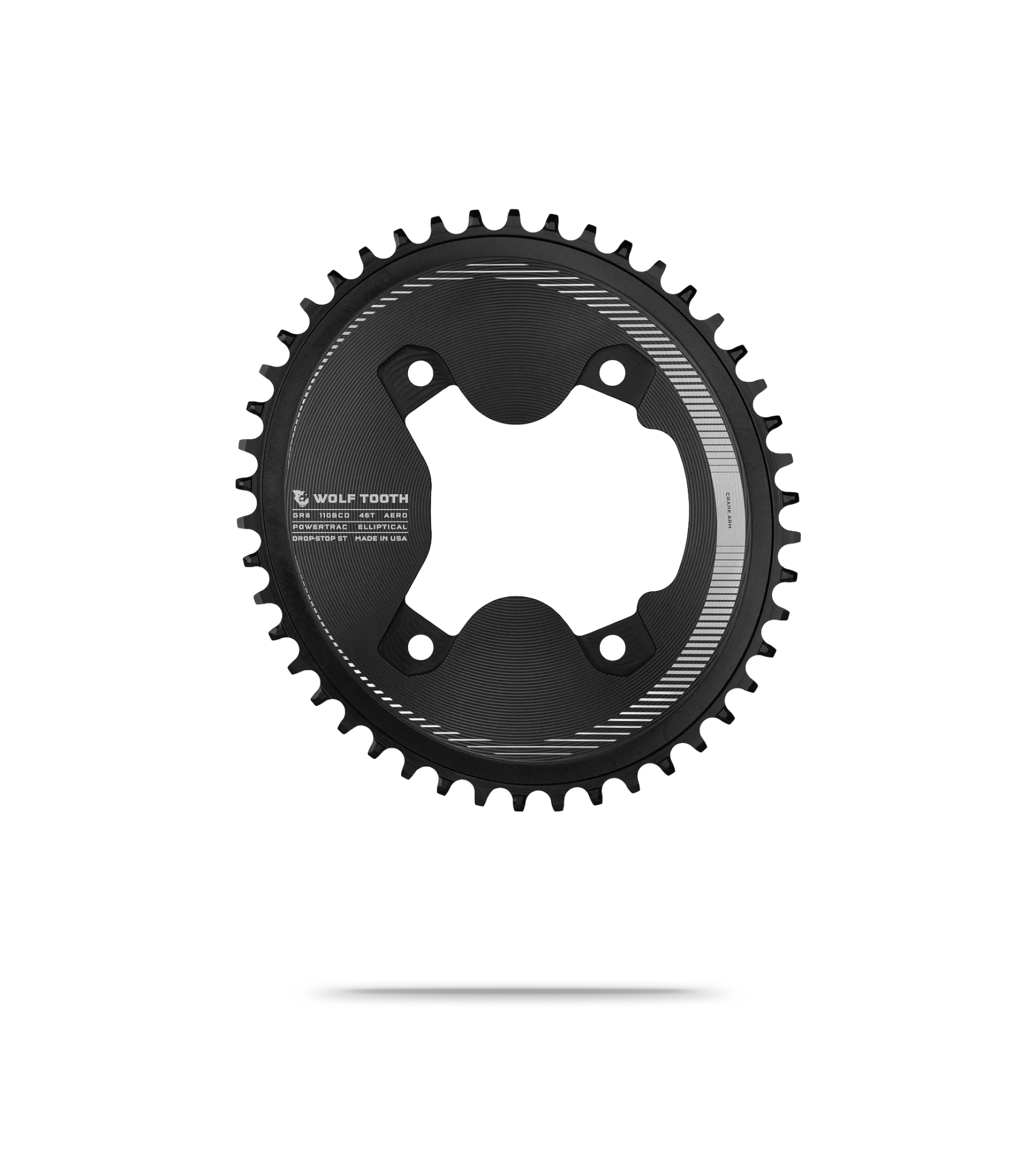 110 BCD Asymmetric Aero Oval Chainring