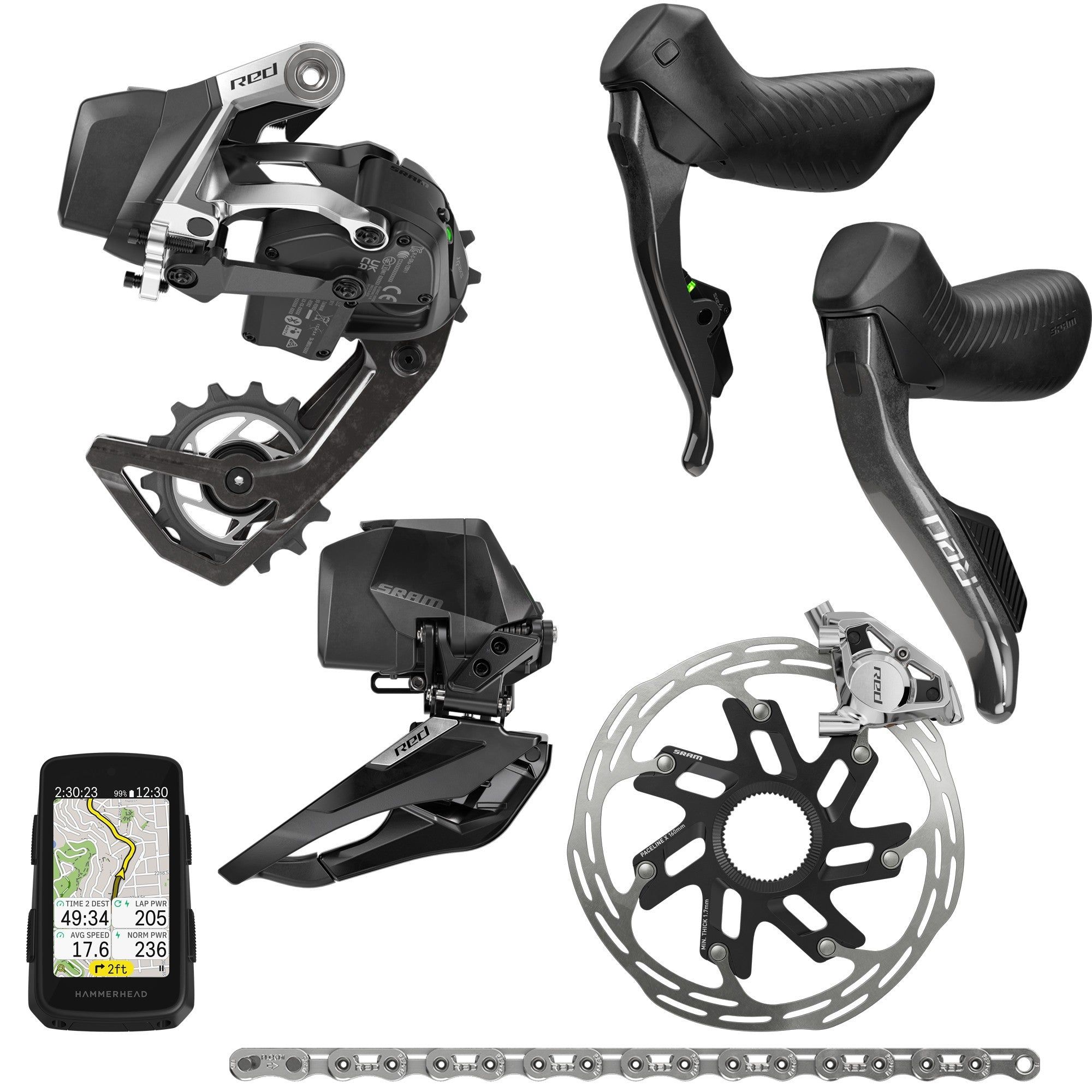 Red eTap AXS 2X E1 Electronic HRD Groupset