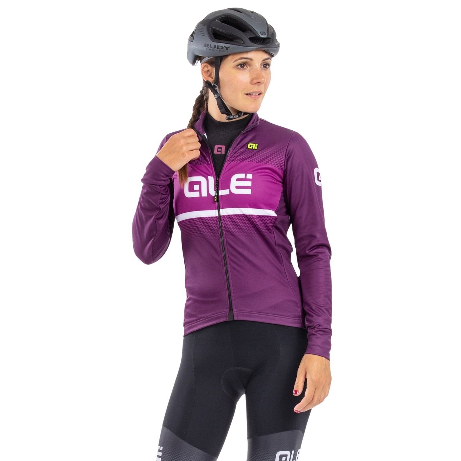 Solid Blend Winter Womens Long Sleeve Jersey