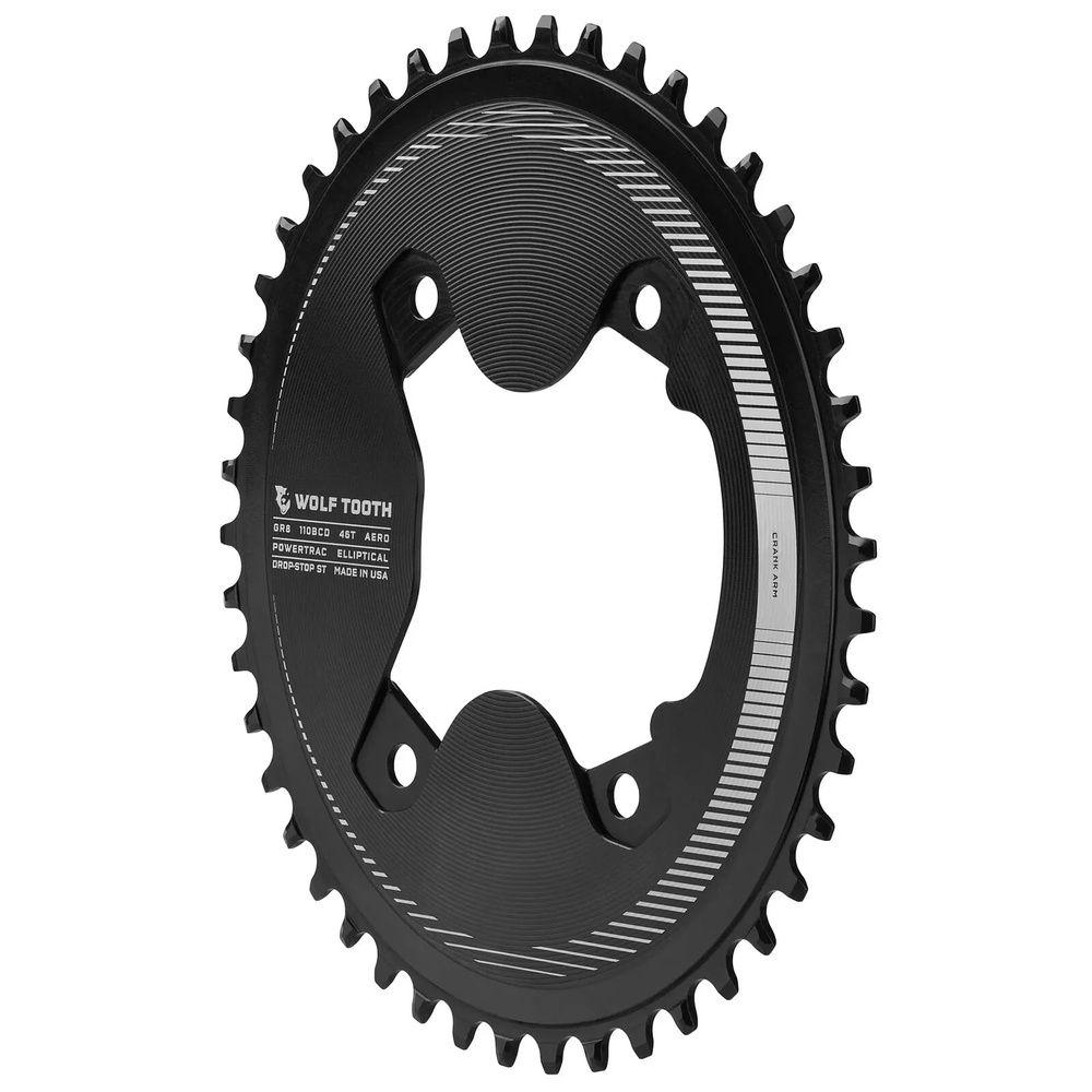 110 BCD Asymmetric Aero Oval Chainring