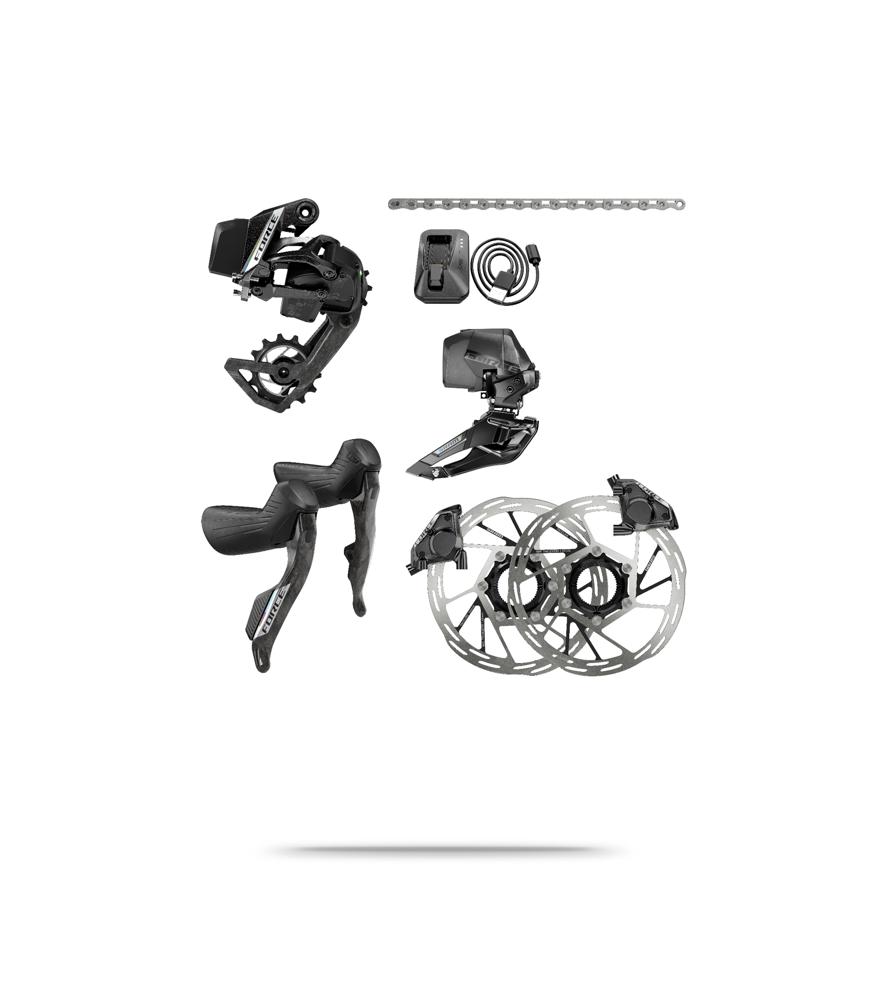 Force AXS E1 2x Electronic HRD Bike Groupset
