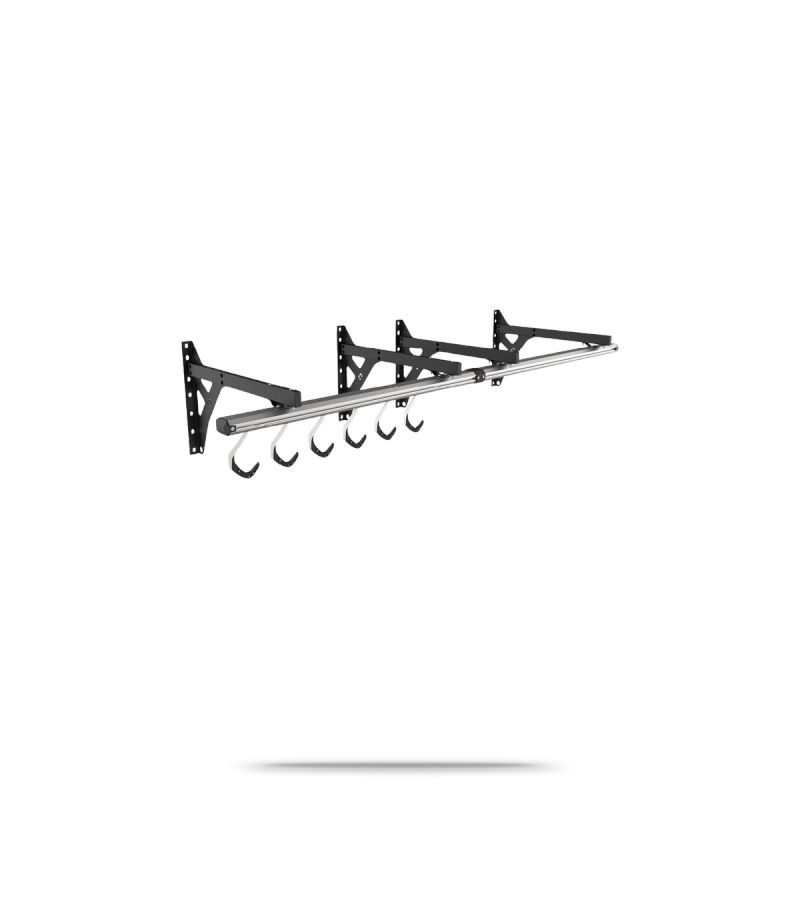 SpaceRail Bike Storage System - Wall - 6 Hooks