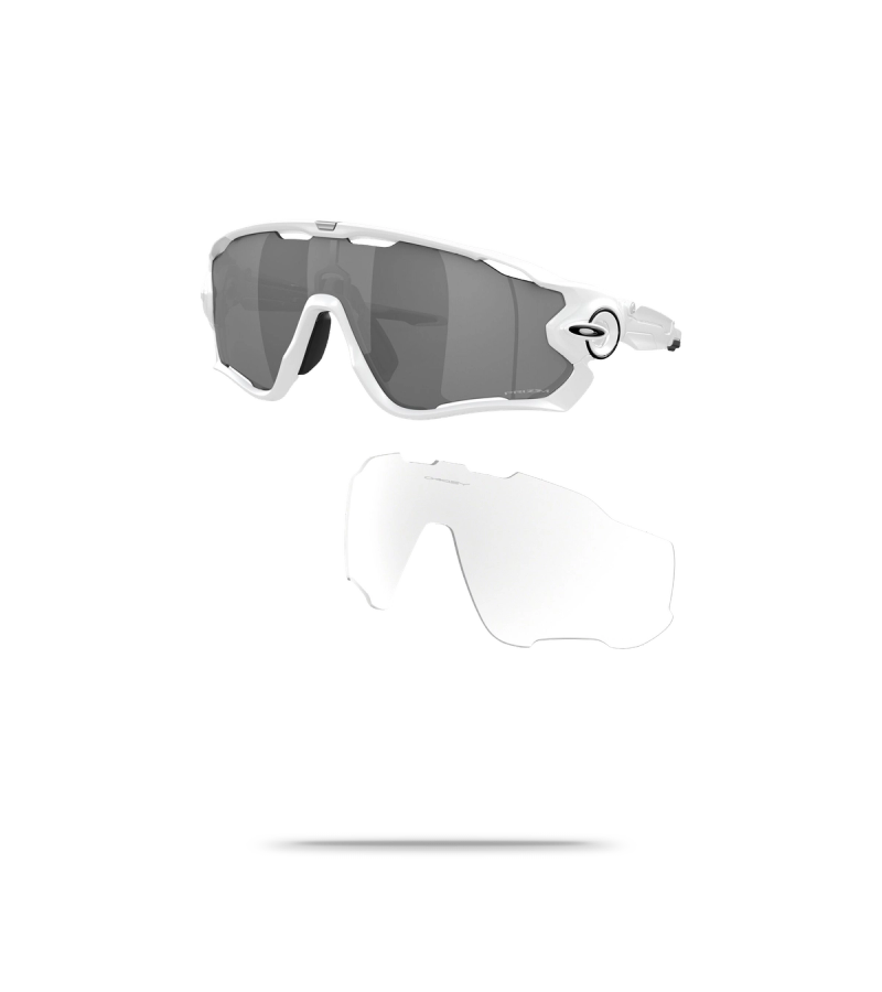Jawbreaker Sunglasses - with Prizm Black + Clear Lenses