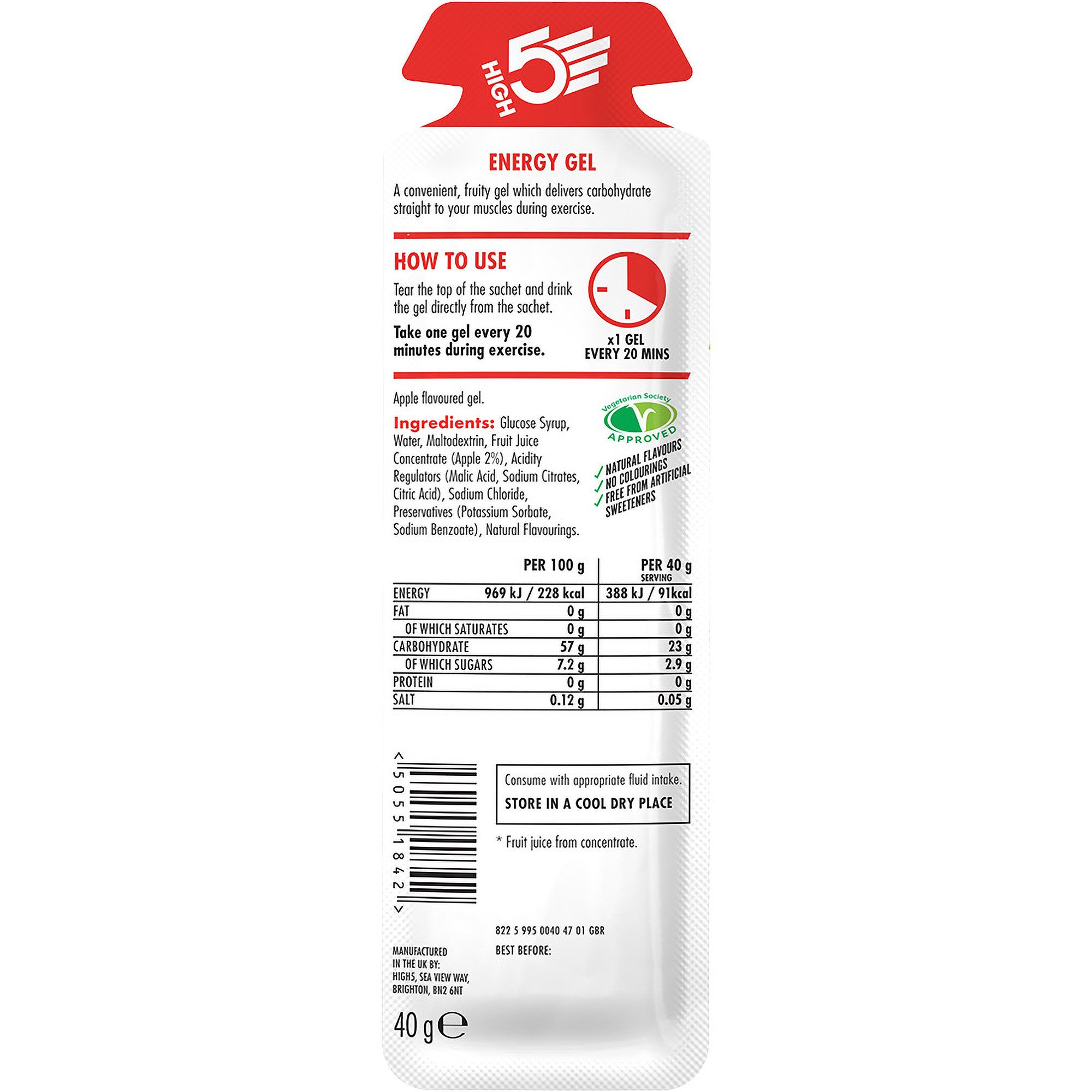 Energy Gel Sachet 40g