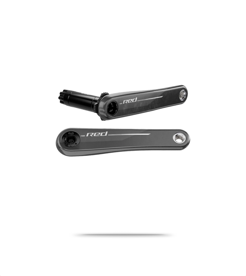 Red XPLR E1 Wide DUB Crank Arm Set