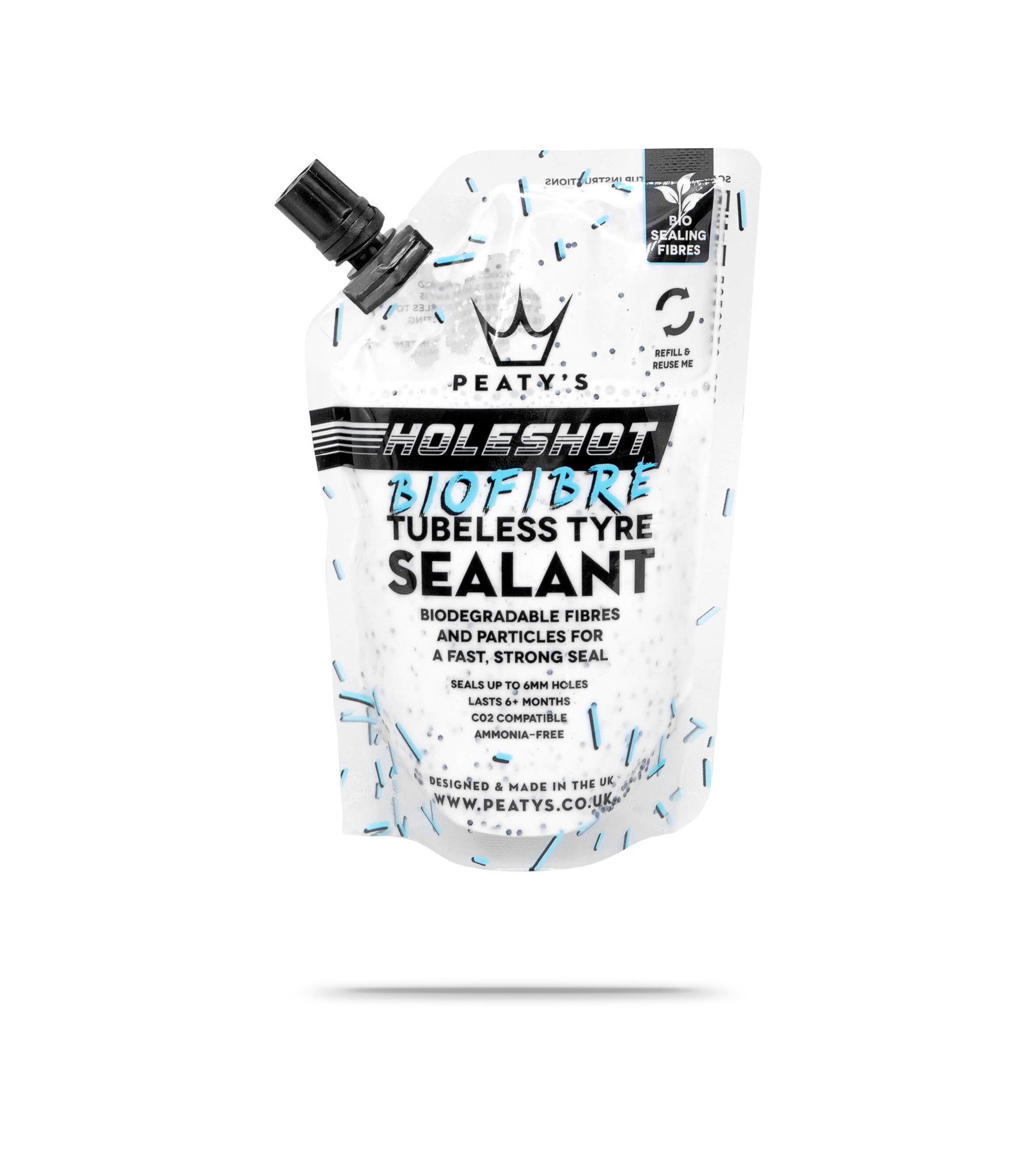 Peaty's Holeshot BioFibre Tubeless Tyre Sealant