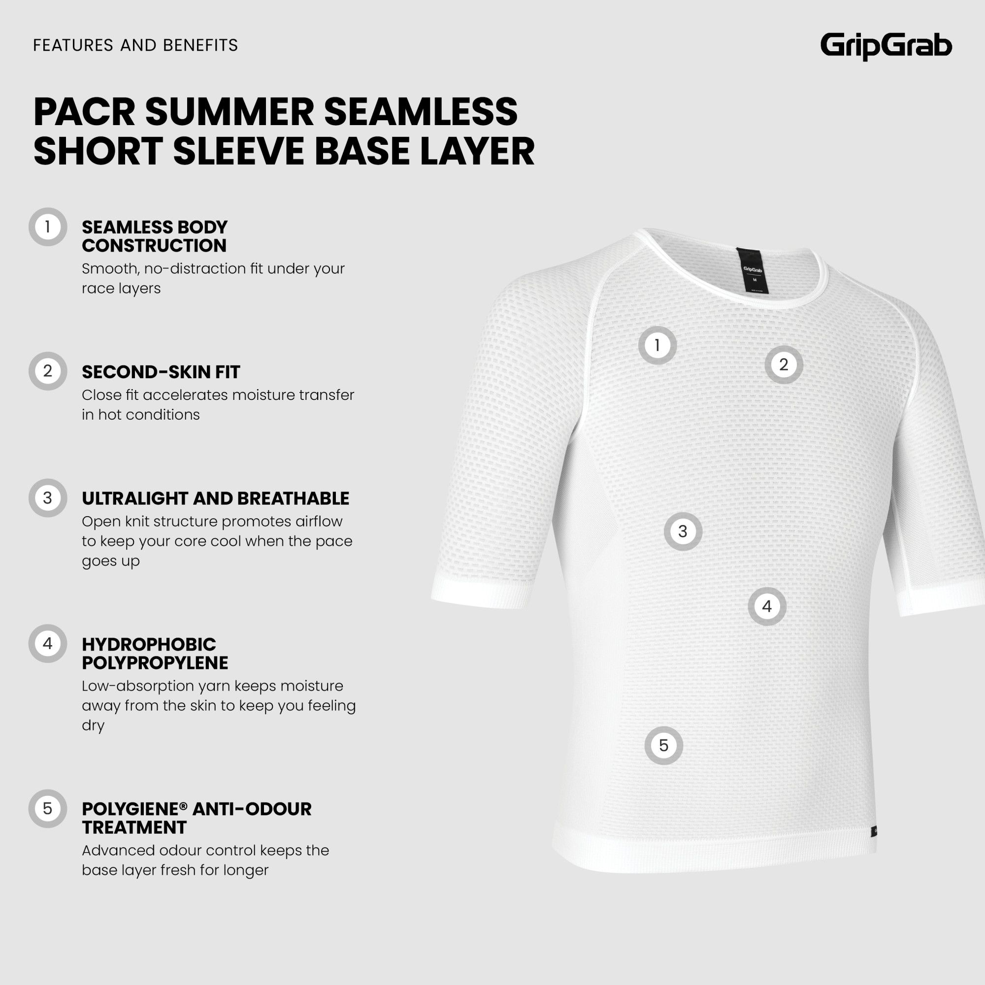 PACR Summer Seamless Short Sleeve Base Layer
