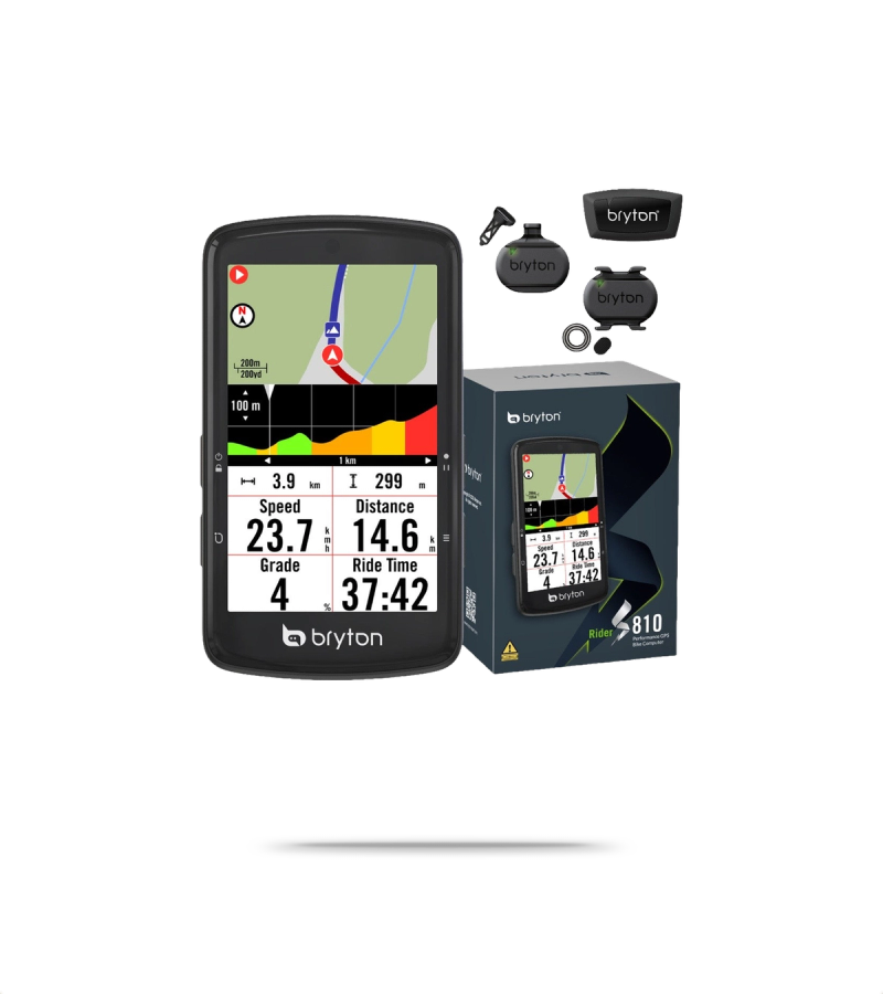 Rider S810 GPS Cycling Computer + Sensor Bundle