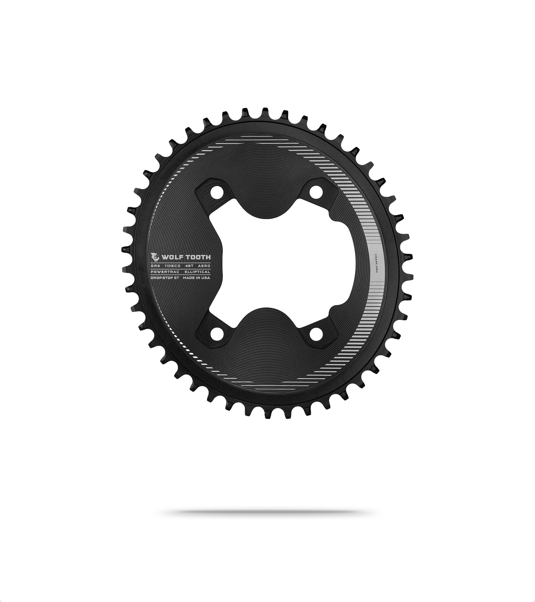 110 BCD Asymmetric Aero Oval Chainring