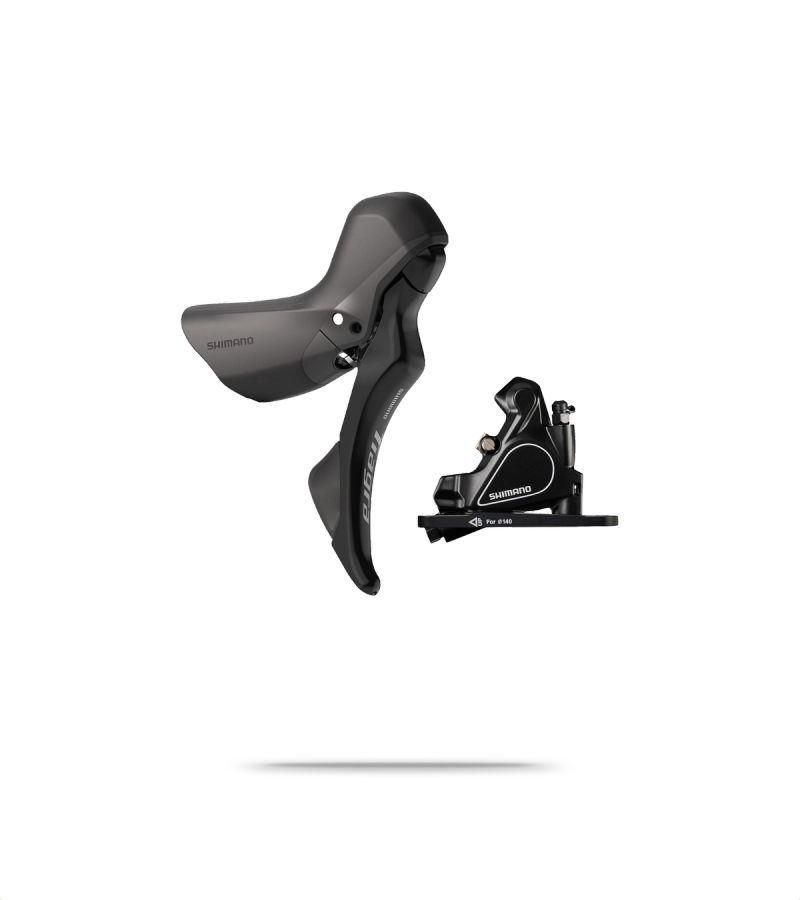 ST-R4020 Tiagra 2-speed STI bled with BR-RS405 flat mount calliper