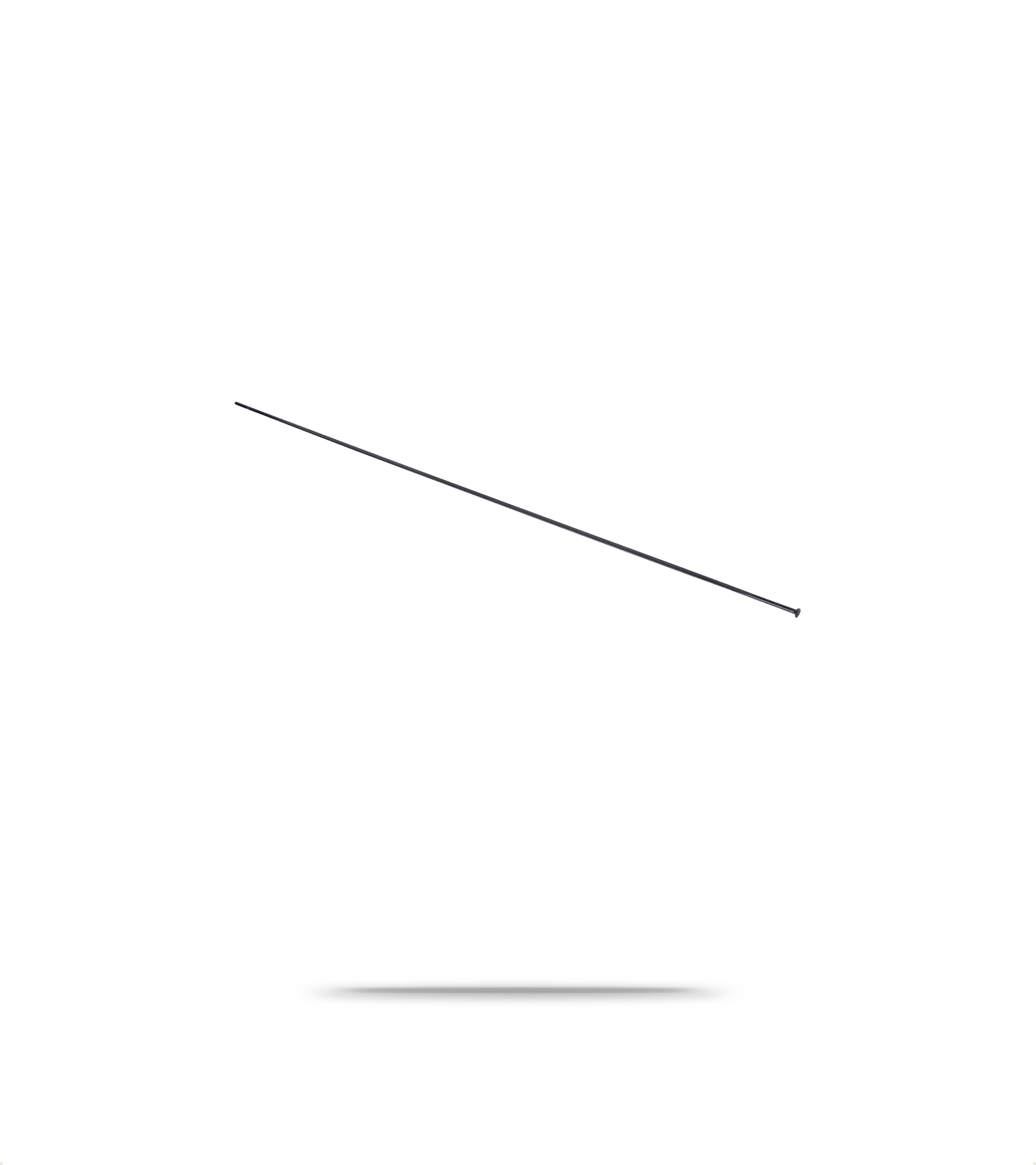 DT Aerolite Nail Head Black Spoke 275mm