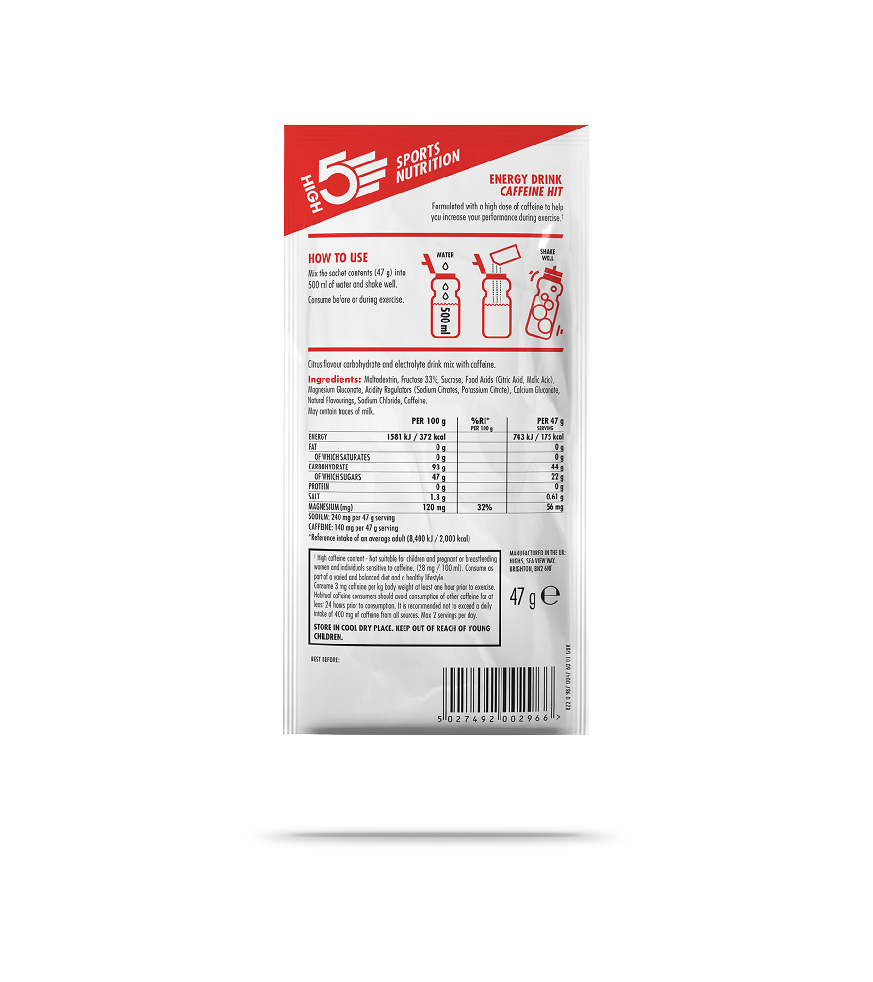 Energy Drink Caffeine Hit Sachet 47g