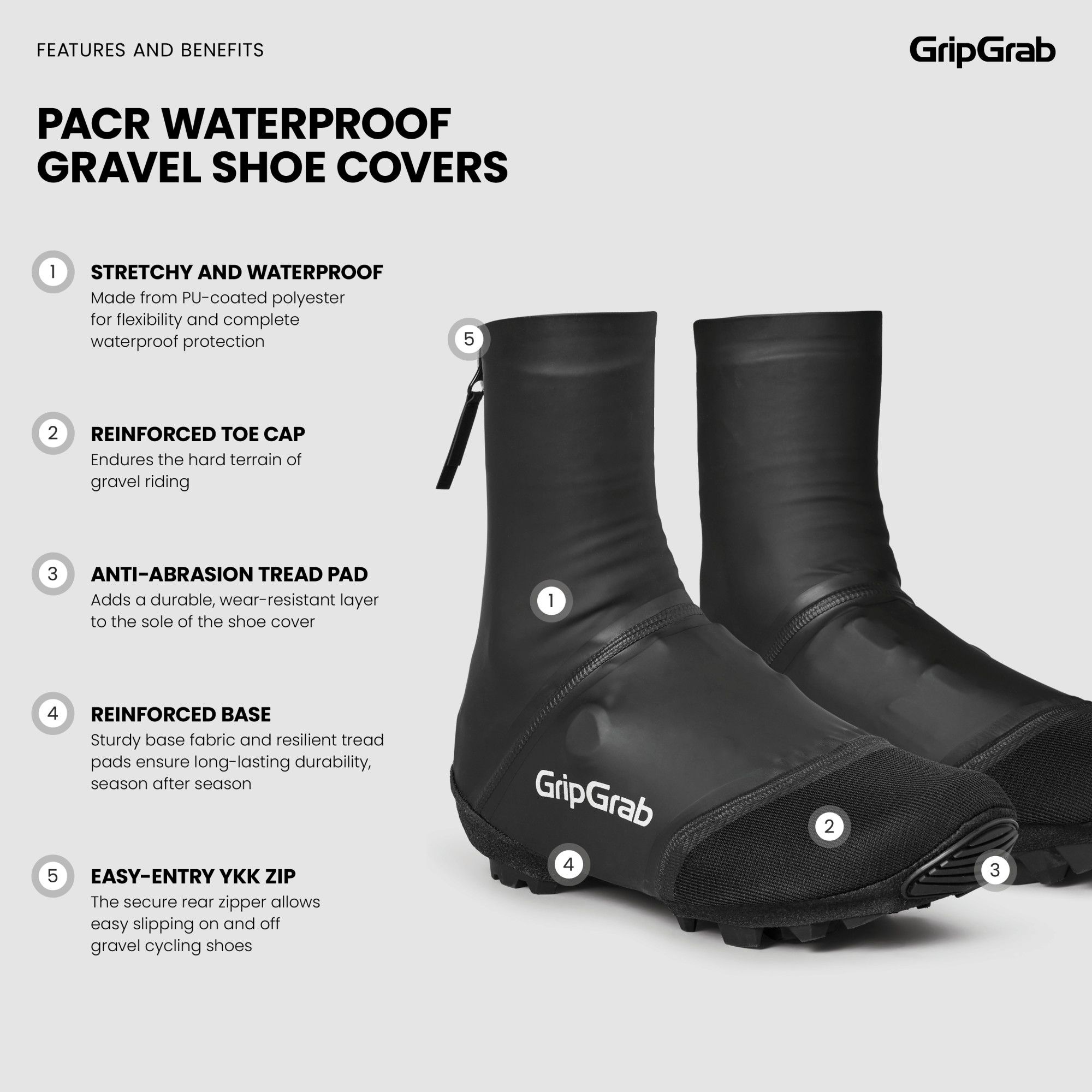 PACR Waterproof Gravel Cycling Shoe Covers