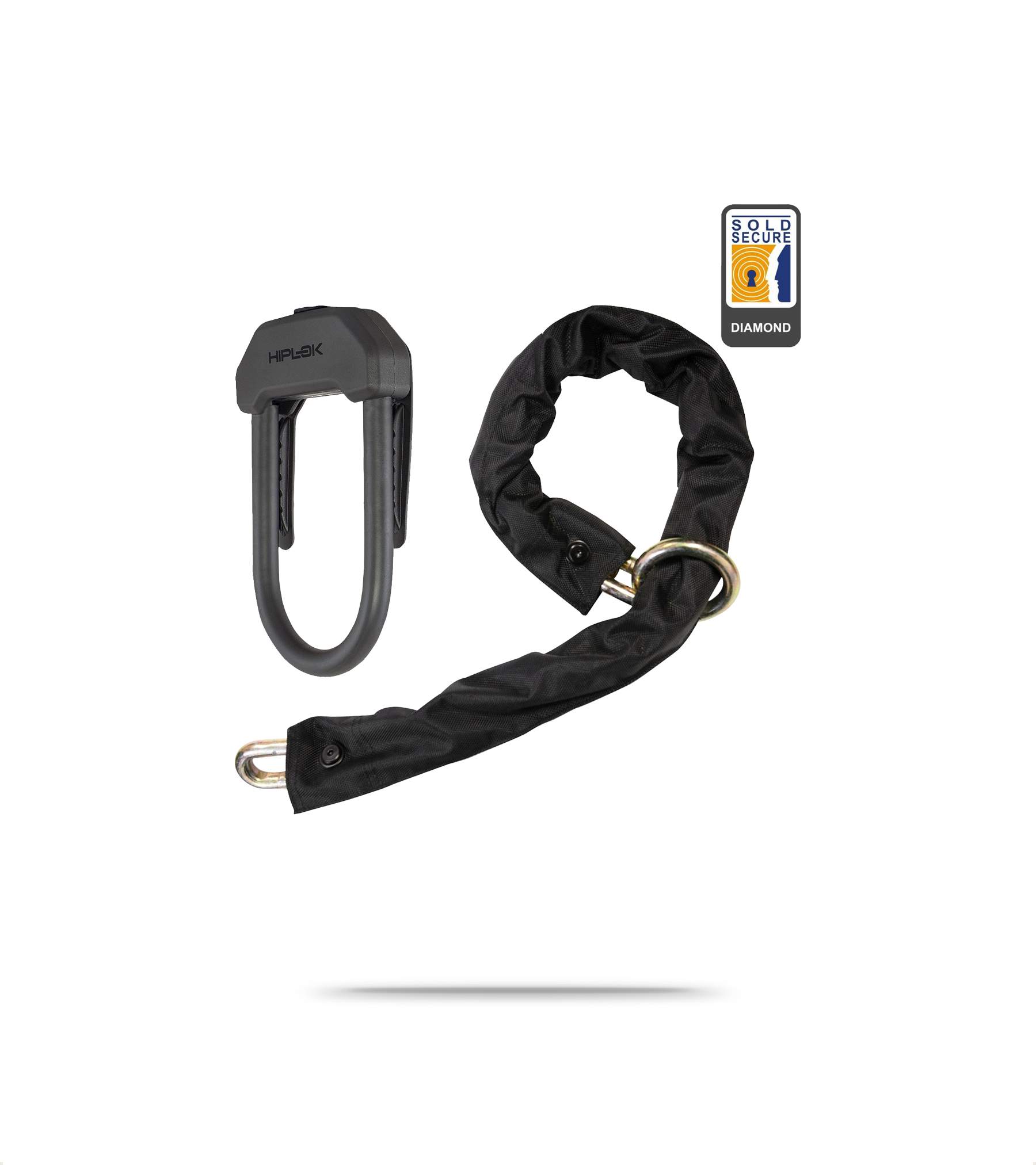 DXXL Sold Secure Diamond Steel Bicycle D-Lock And Chain Combo