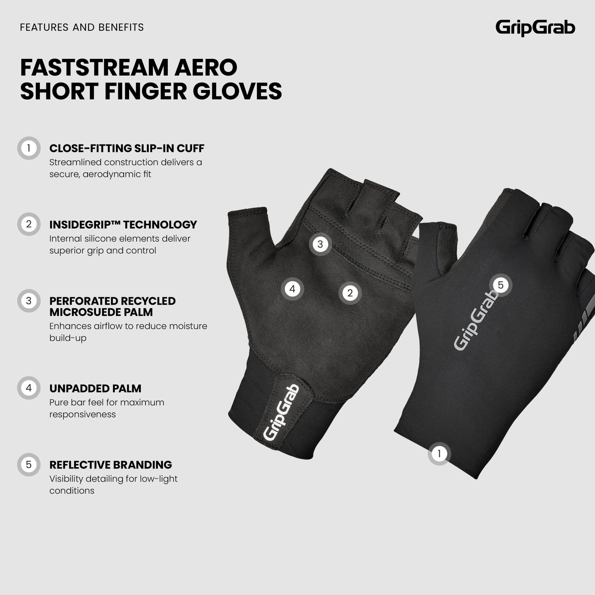 FastStream Aero Short Finger Cycling Gloves
