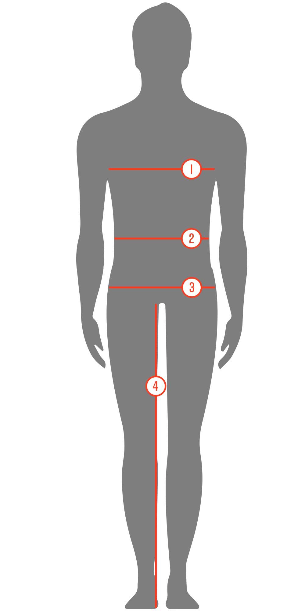 Specialized Men's International Size Guide
