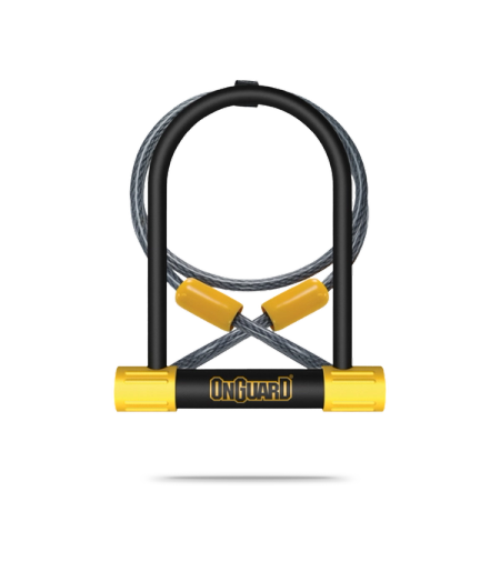 Bulldog D-Lock Sold Secure Silver and Cable