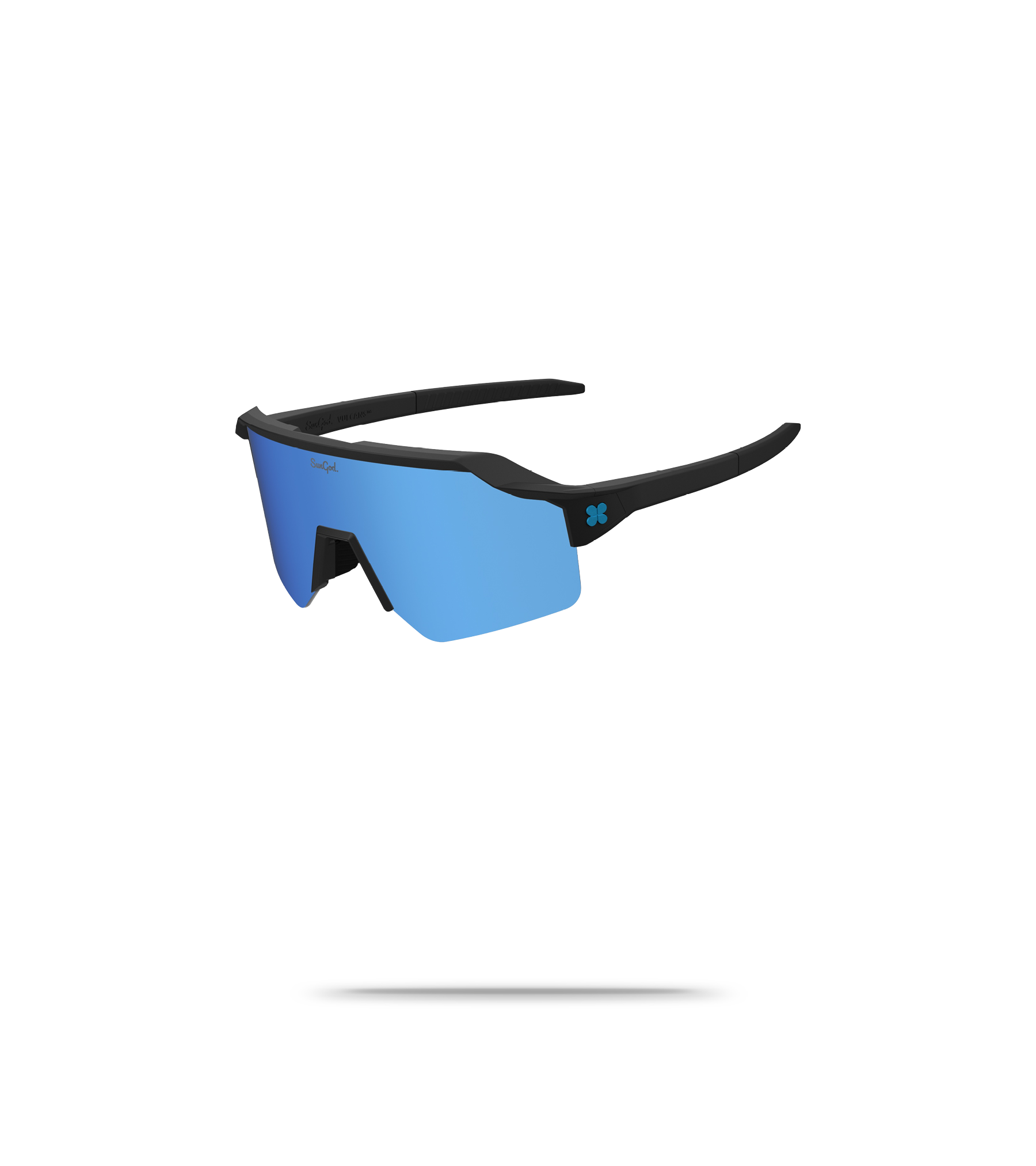 Black - Silver Blue Lens