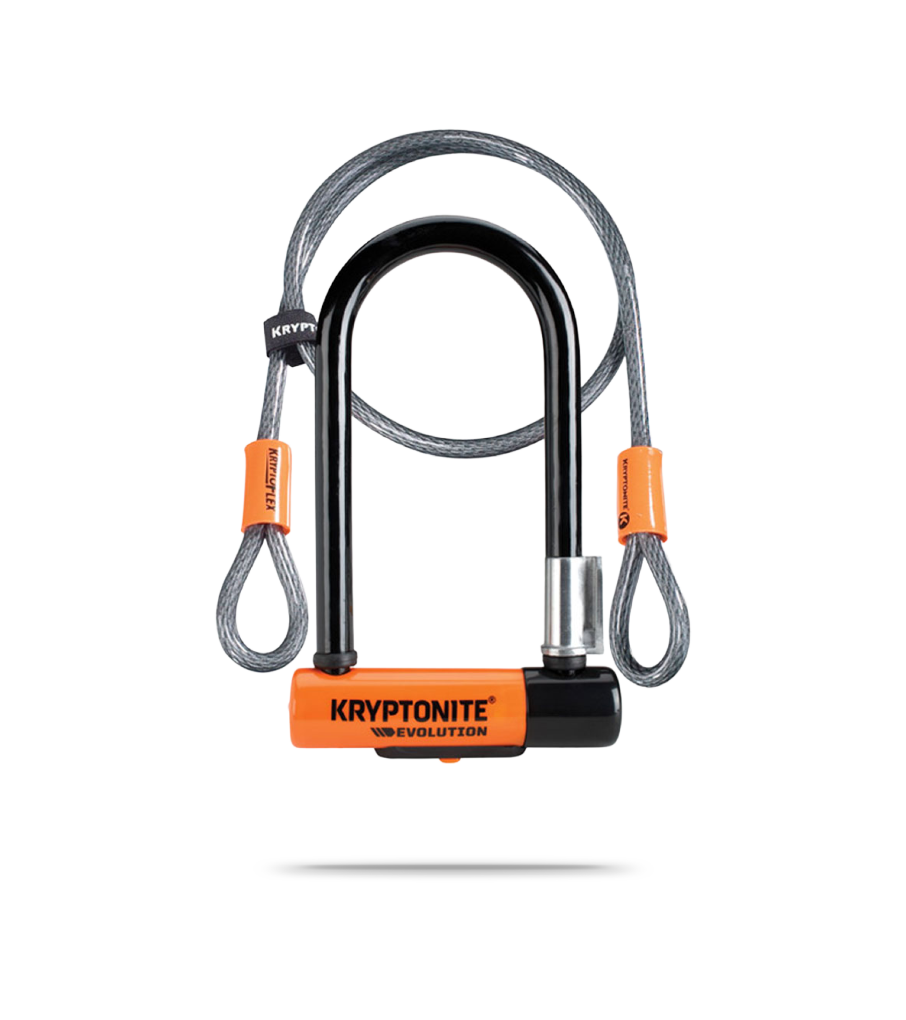 Evolution Mini-7 Lock with Cable + Flexframe Bracket Sold Secure Gold