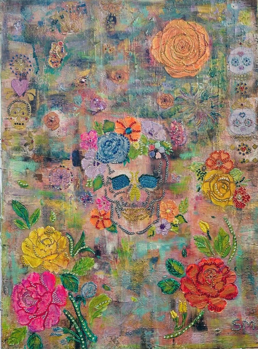 Where Beauty Meets Eternity — Mixed media on canvas