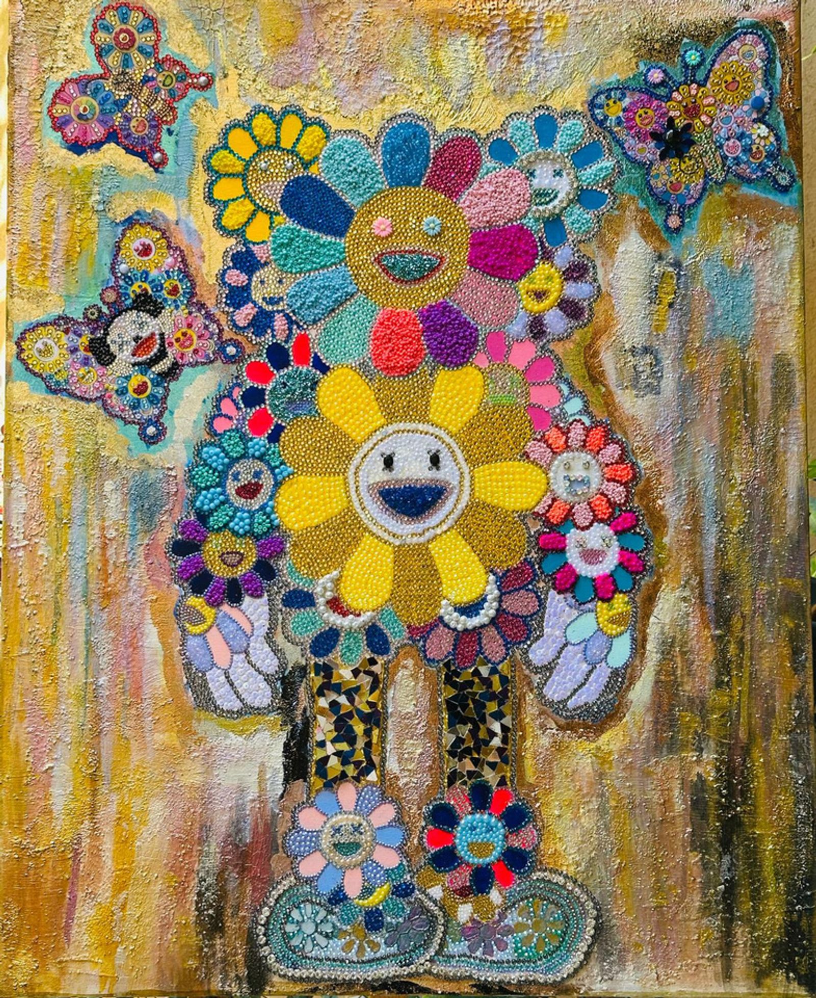 The Joy Keeper — Mixed media on canvas