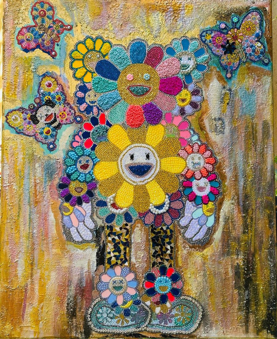 The Joy Keeper — Mixed media on canvas