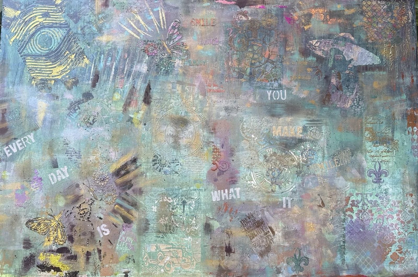 Whispers of Time — Mixed media on canvas