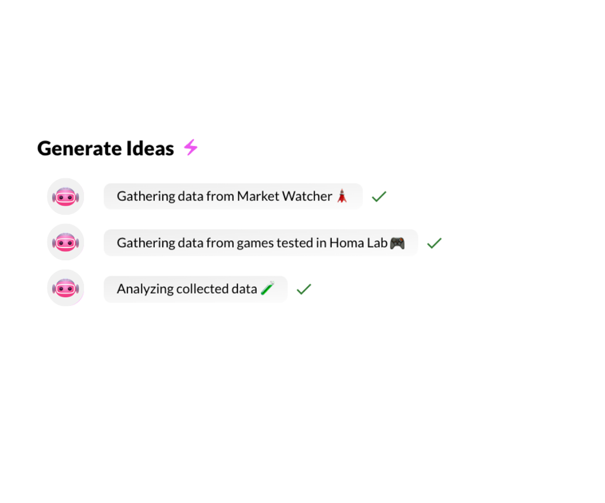 Homa Game Idea Generator Homa's GenAI Tool