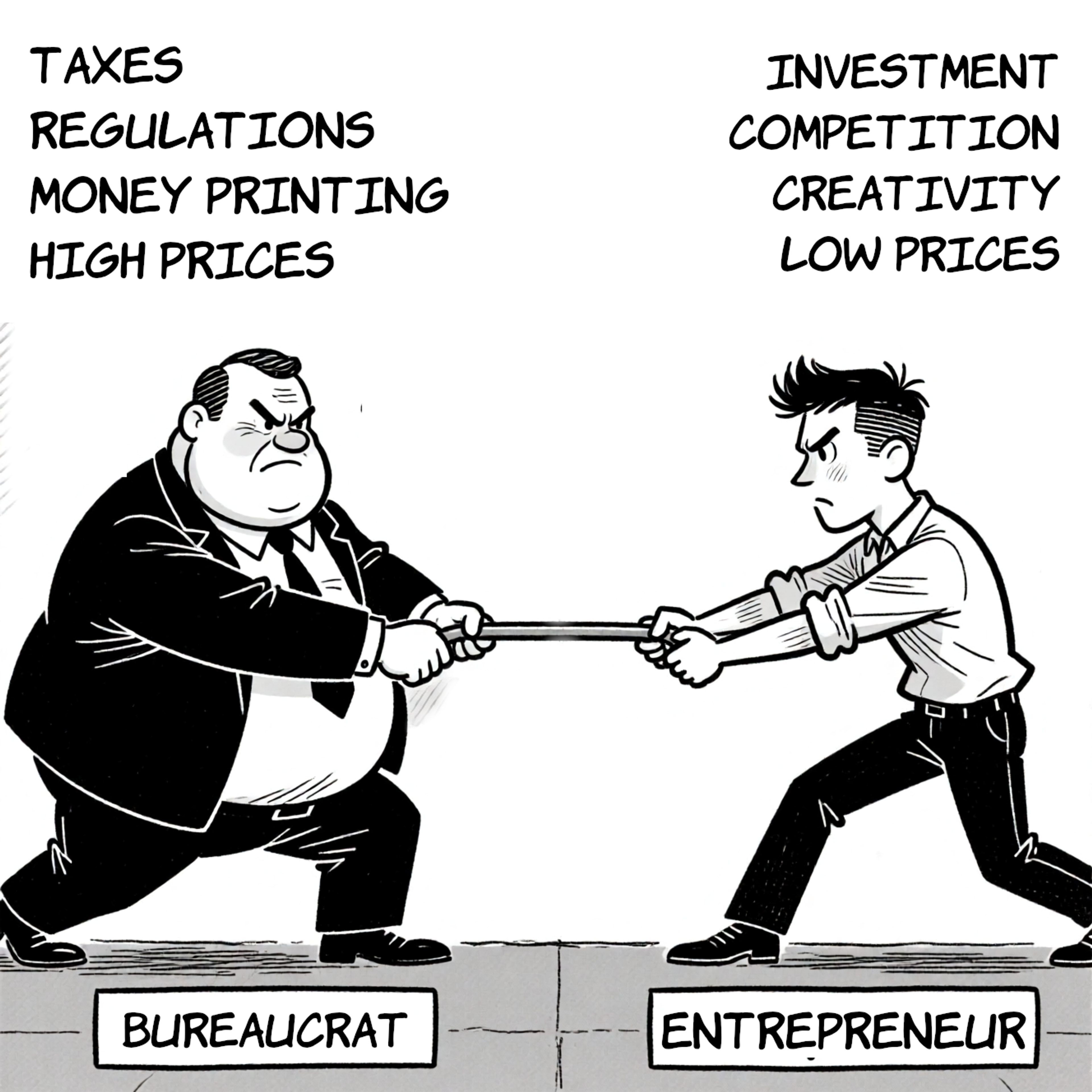 Bureaucrat vs entrepreneur