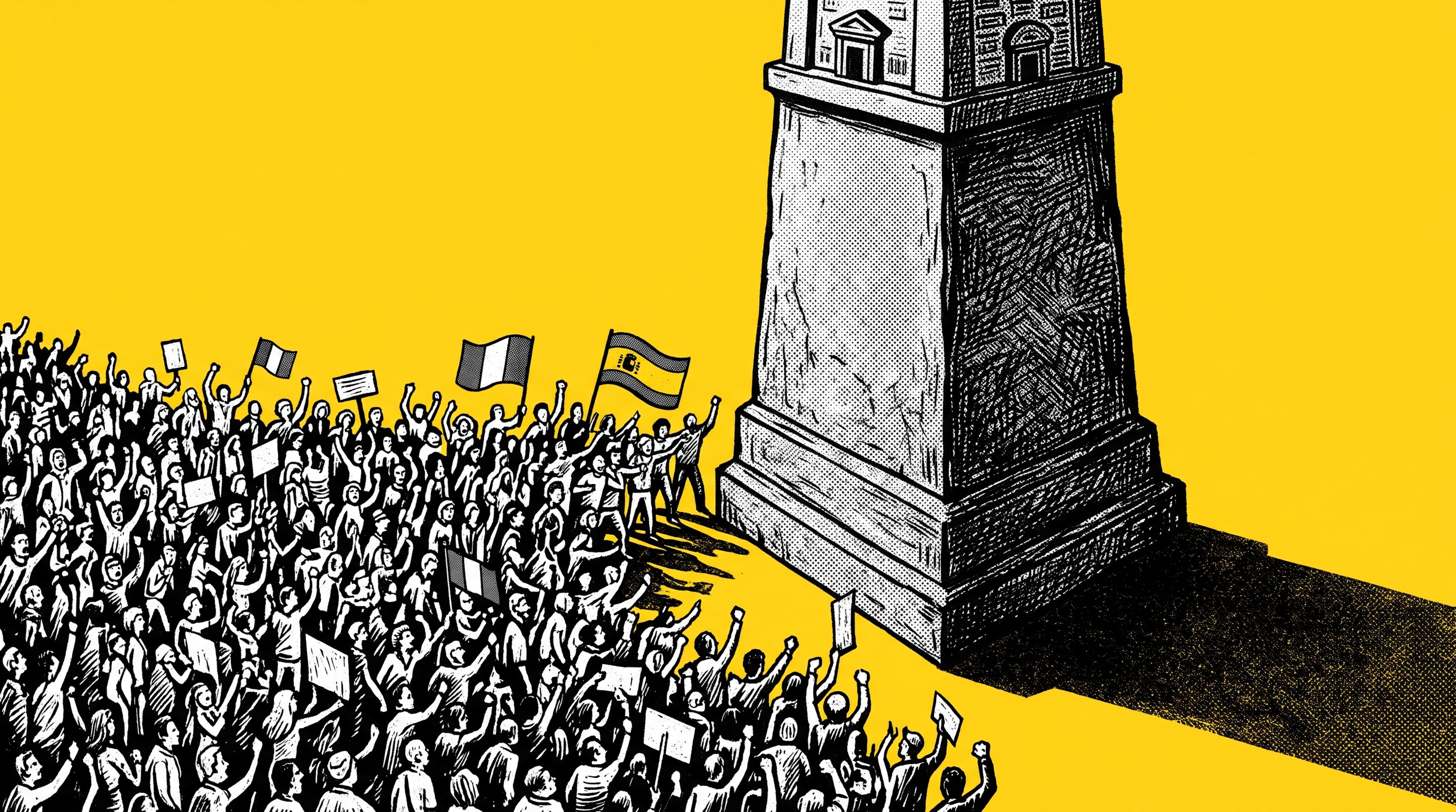 En France et en Espagne, les manifestants en colère contre les échecs de l'État réclament davantage d'État